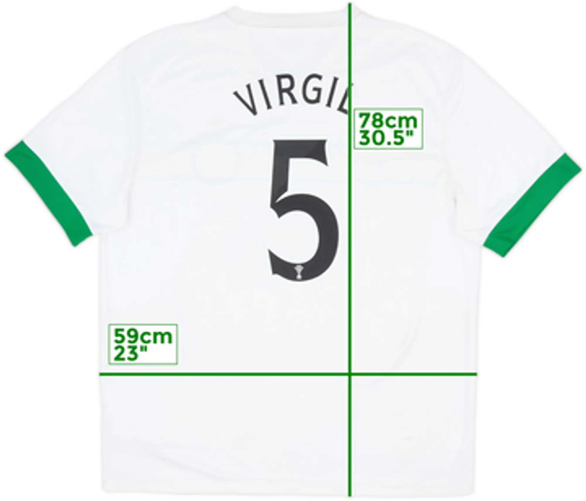 2014-15 Celtic European Third Shirt Virgil #5 - 7/10 - (M)