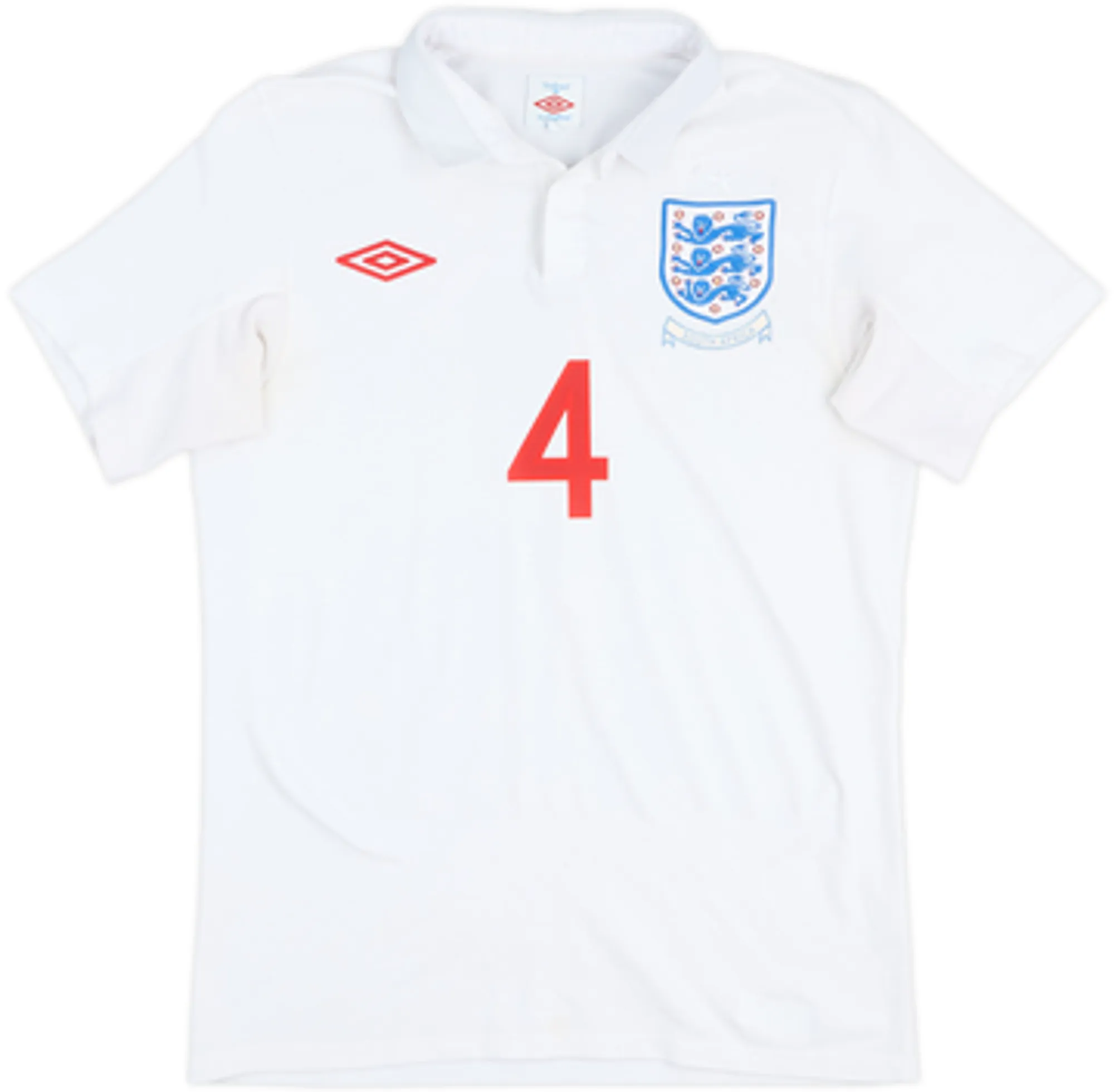2009-10 England 'South Africa' Home Shirt Gerrard #4 - 6/10 - (S)