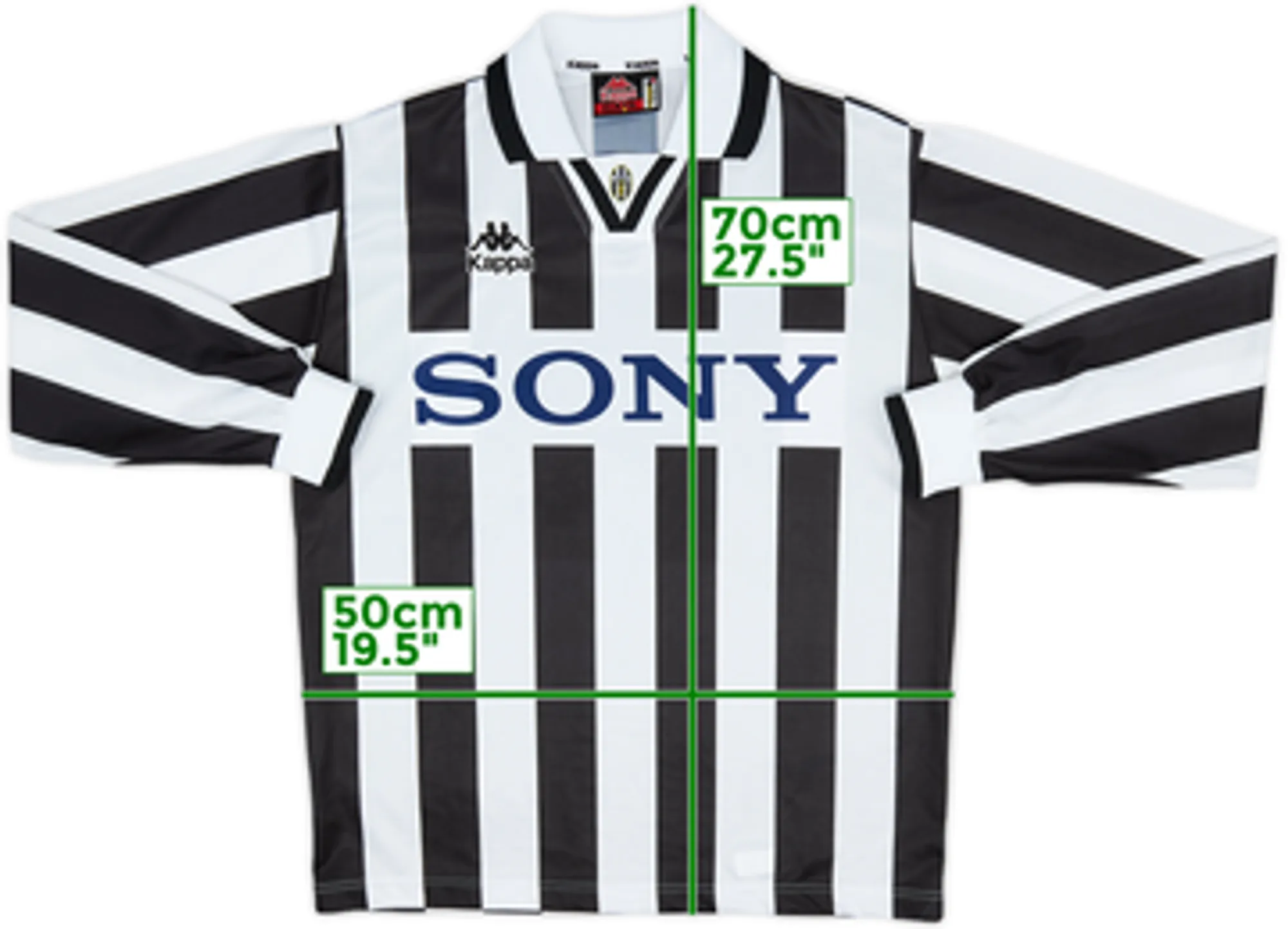 1995-97 Juventus Home L/S Shirt - 10/10 - (S)
