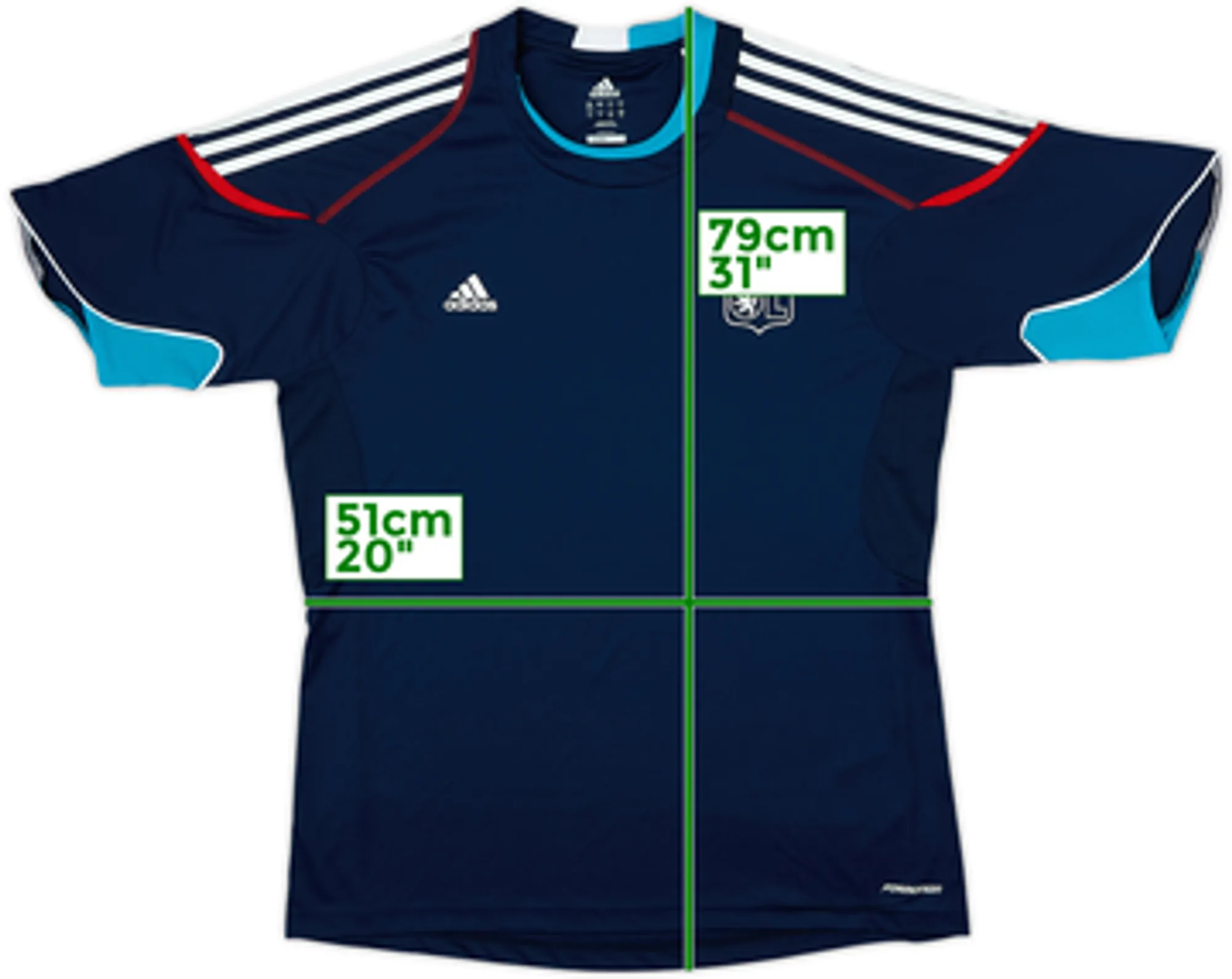 2010-11 Lyon adidas Formotion Training Shirt - 10/10 - (L)