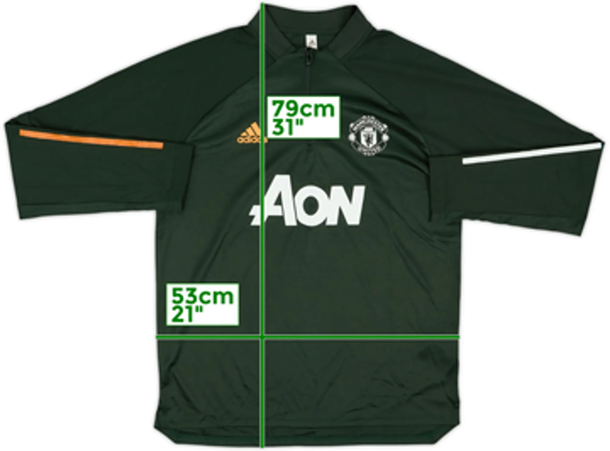 2020-21 Manchester United adidas 1/4 Zip Drill Top - 8/10 - (XL)