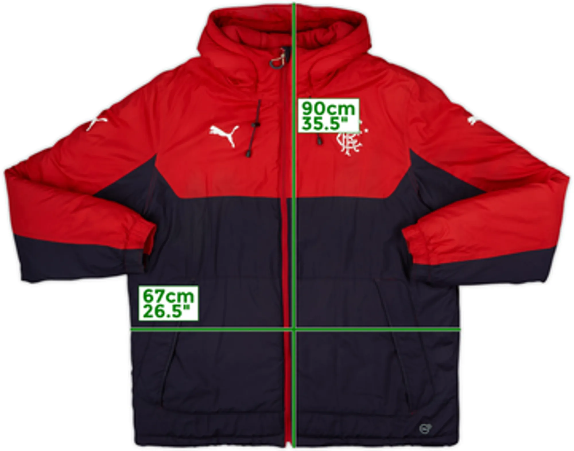 2016-17 Rangers Puma Padded Bench Coat - 8/10 - (XL)