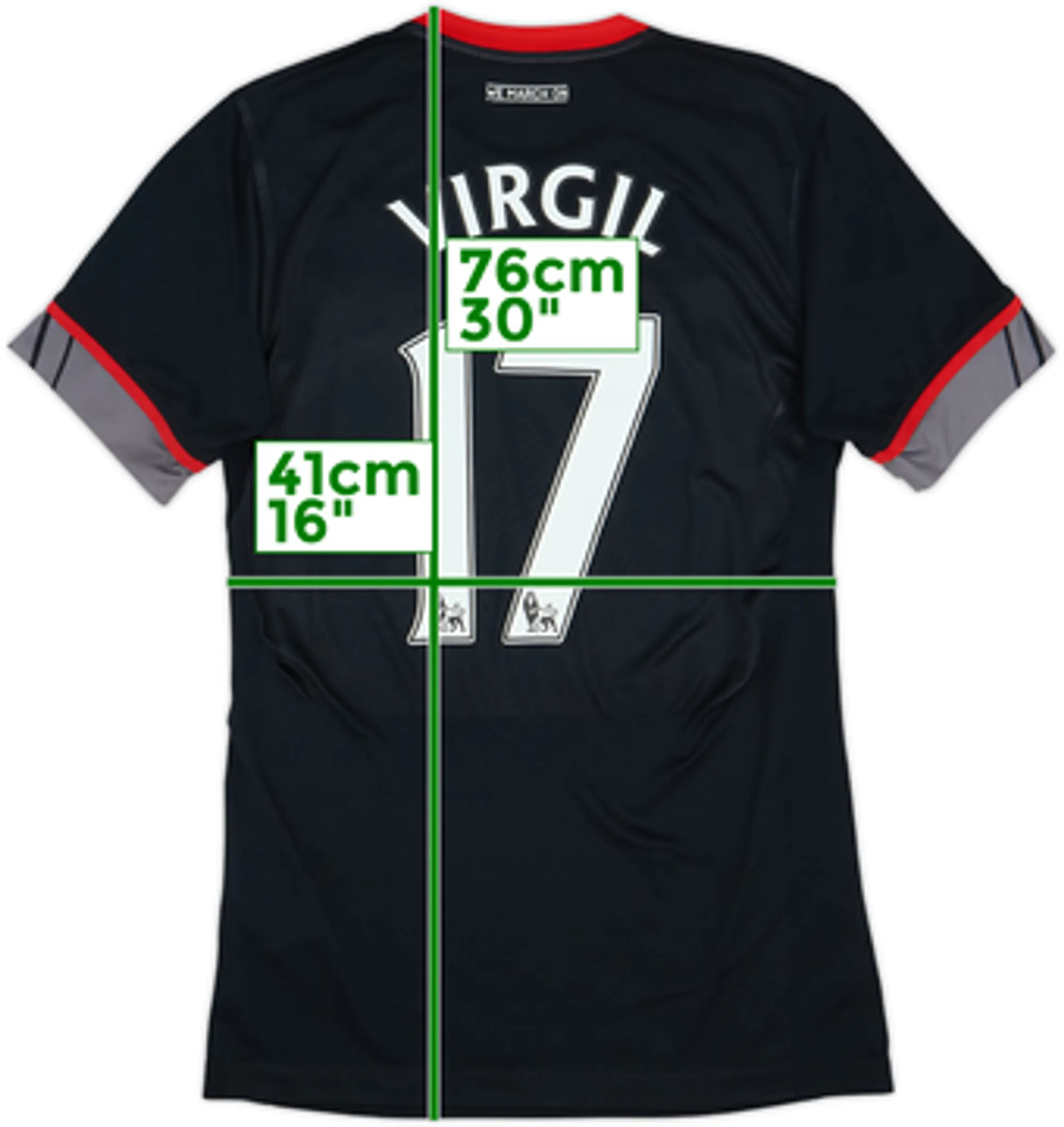 2016-17 Southampton Away Shirt Virgil #17 - 8/10 - (S)