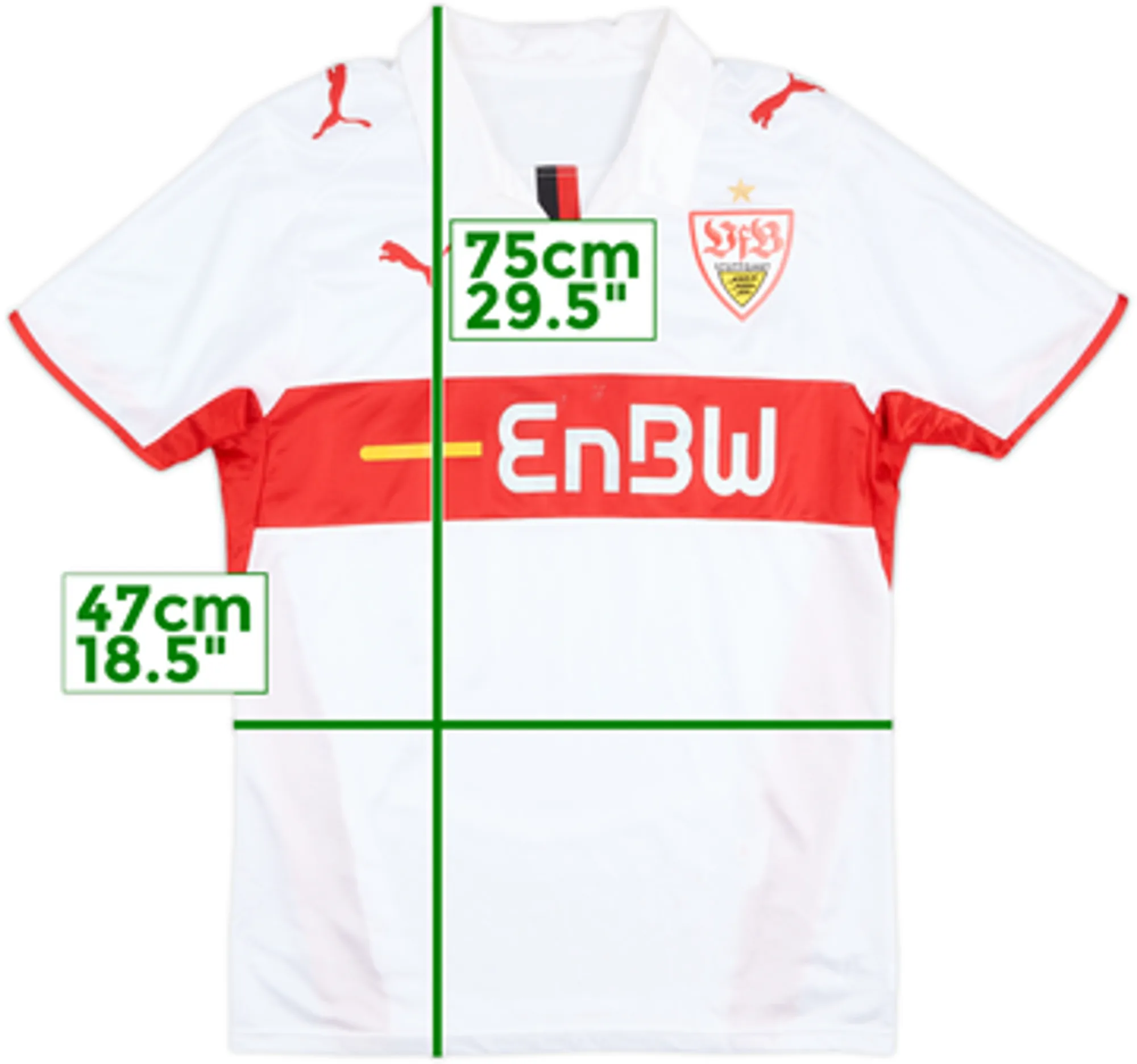 2007-08 Stuttgart Home Shirt - 7/10 - (M)