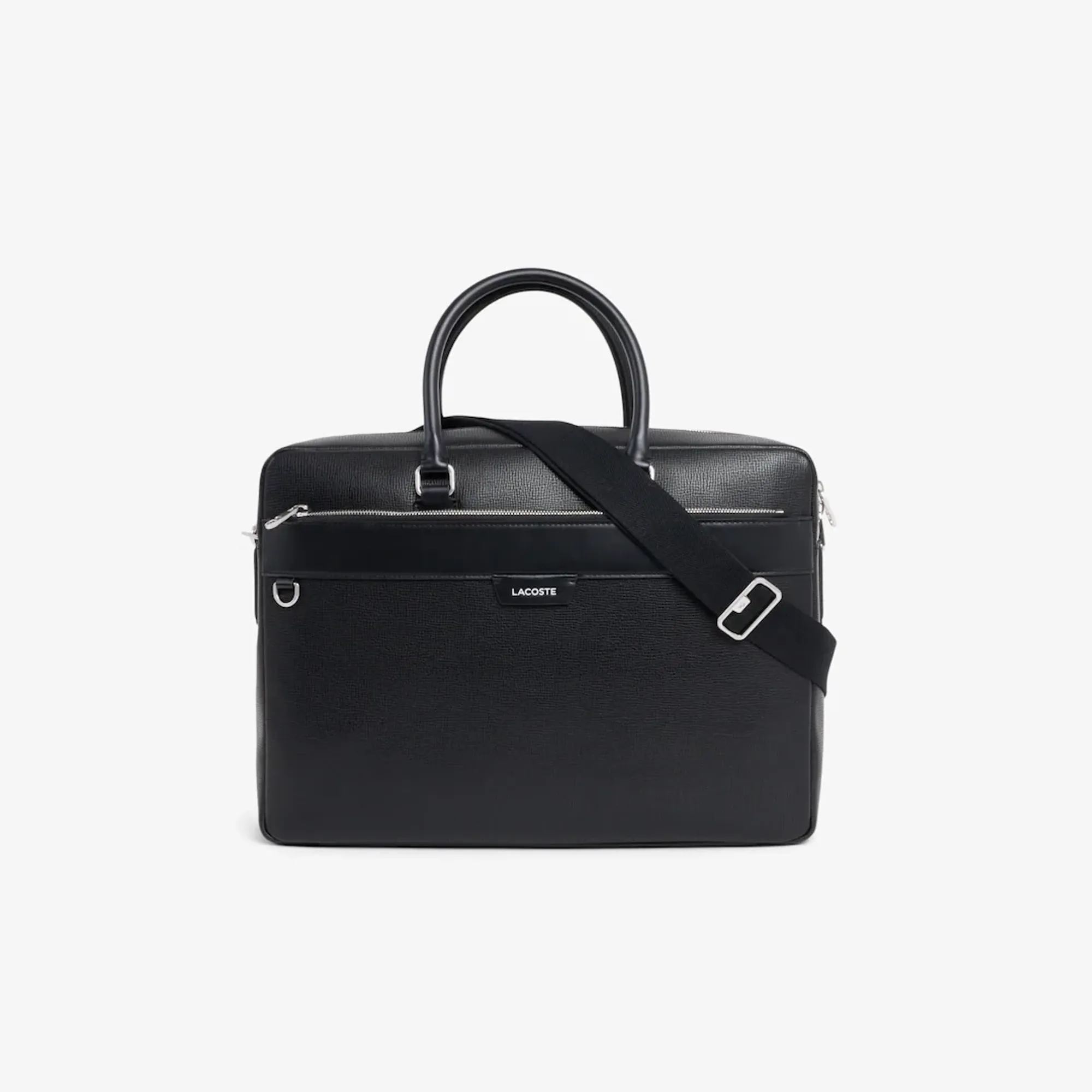 Lacoste Ossian Leather Laptop Bag - Black