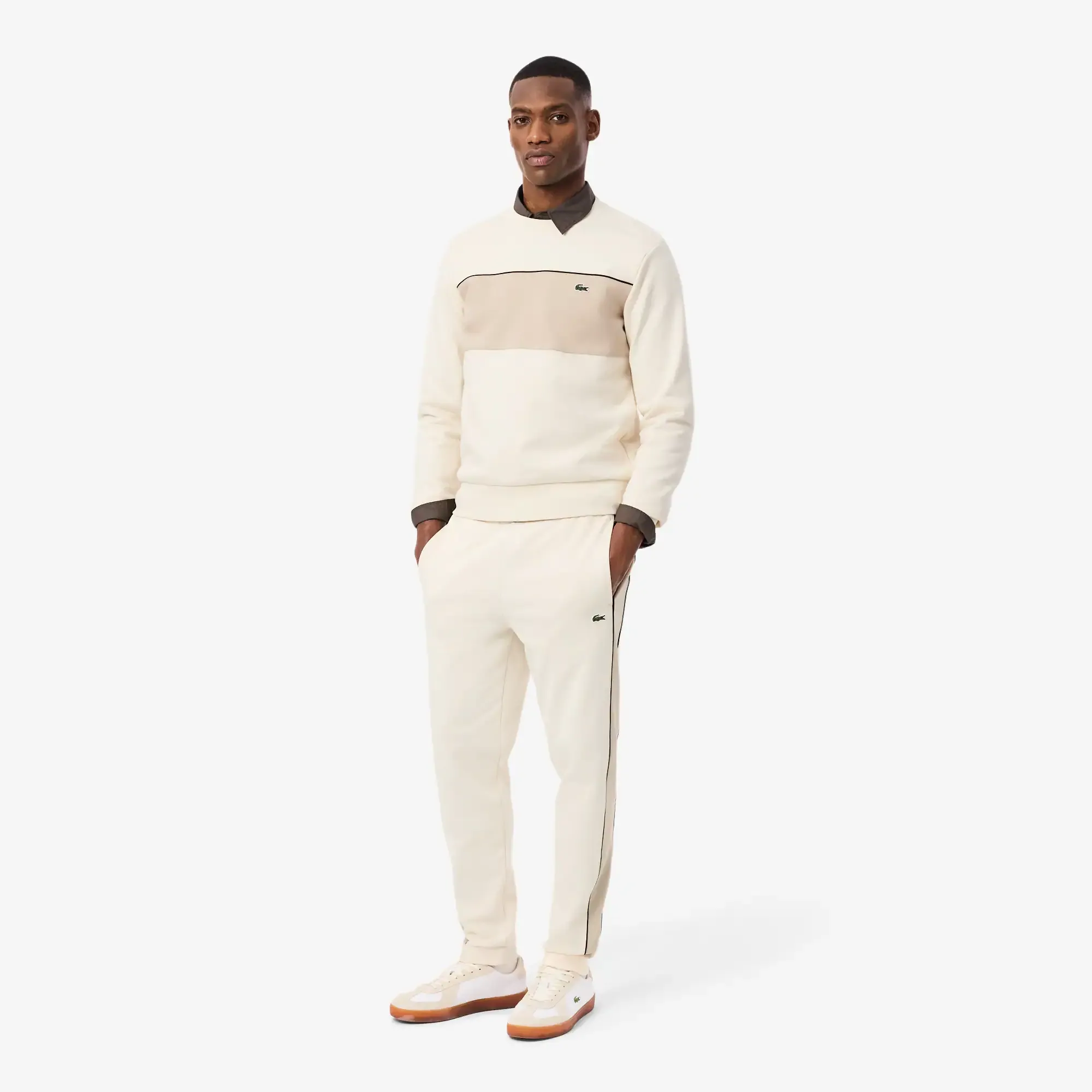 Lacoste Tapered Leg Sweatpants - Beige