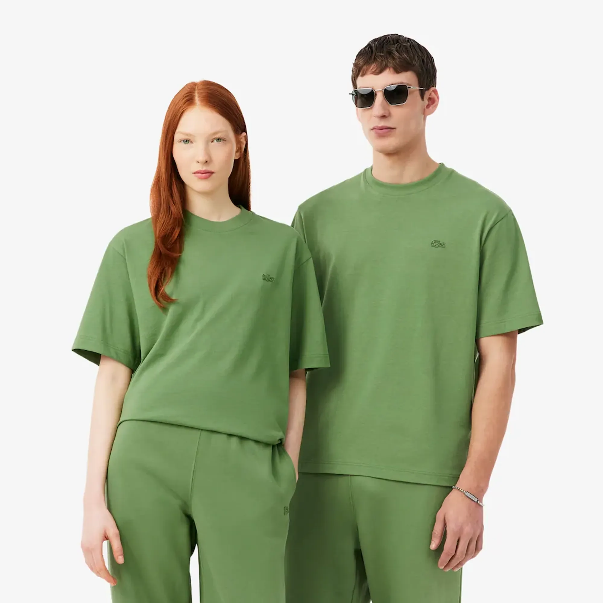 Lacoste Loose Fit Heavy Jersey T-shirt - Lime Green