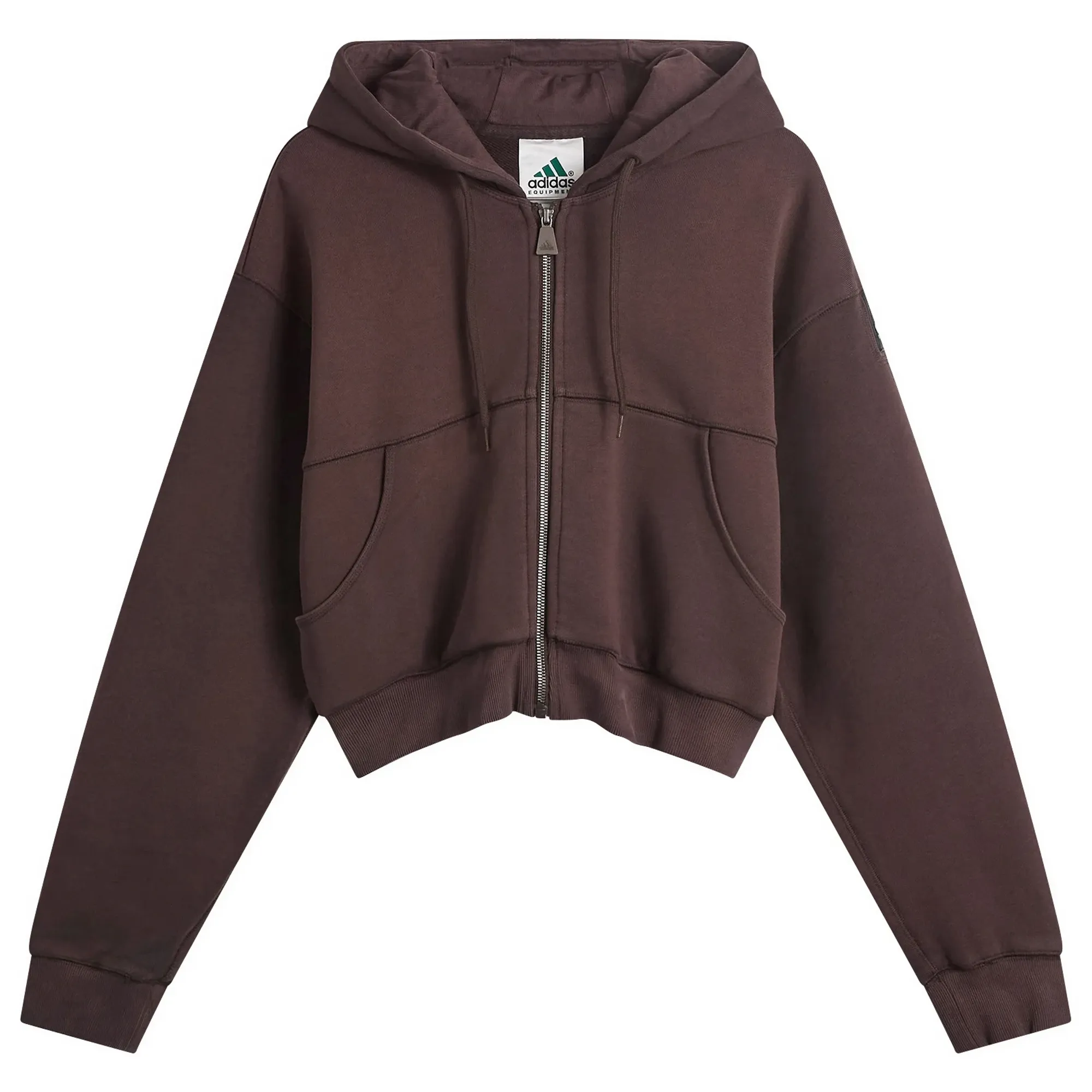 Adidas Women's EQT Cropped Hoodie Aurora Coffee