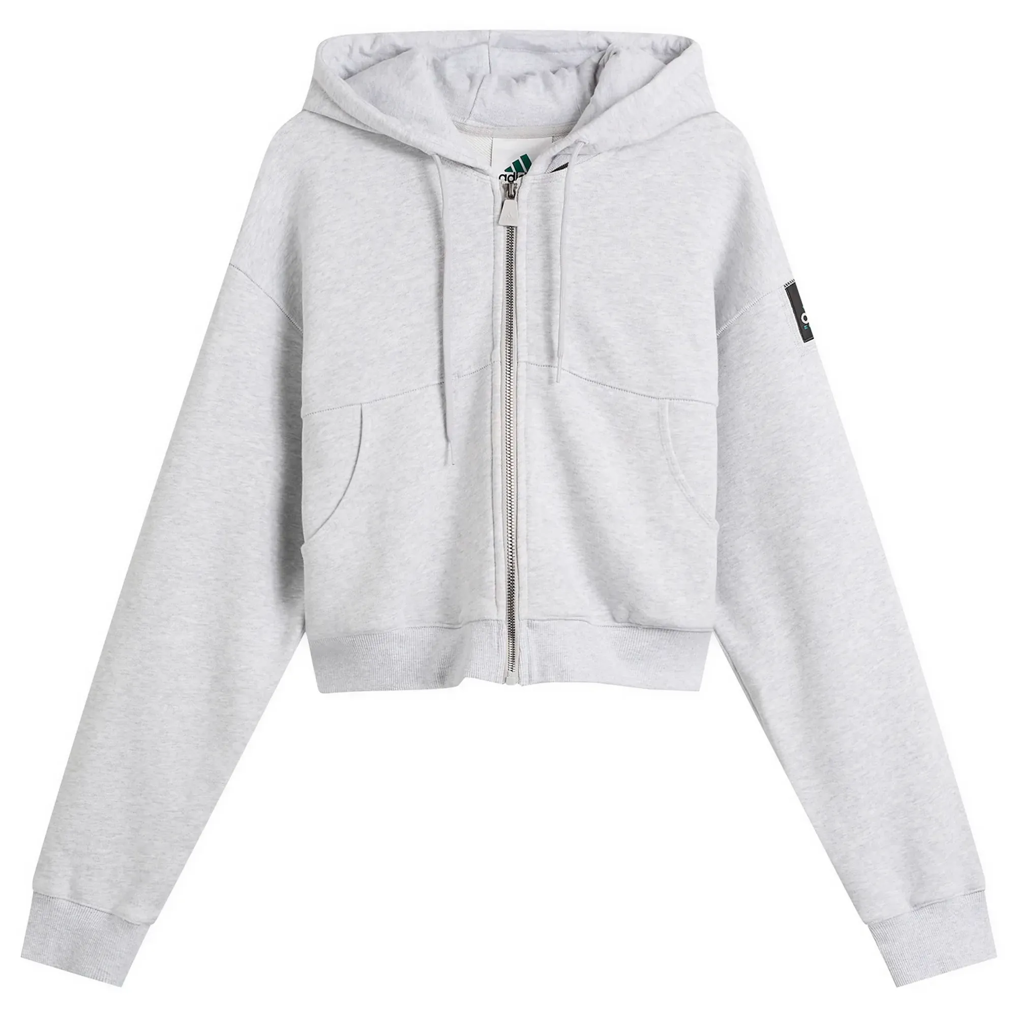Adidas Women's EQT Cropped Hoodie Solid Grey