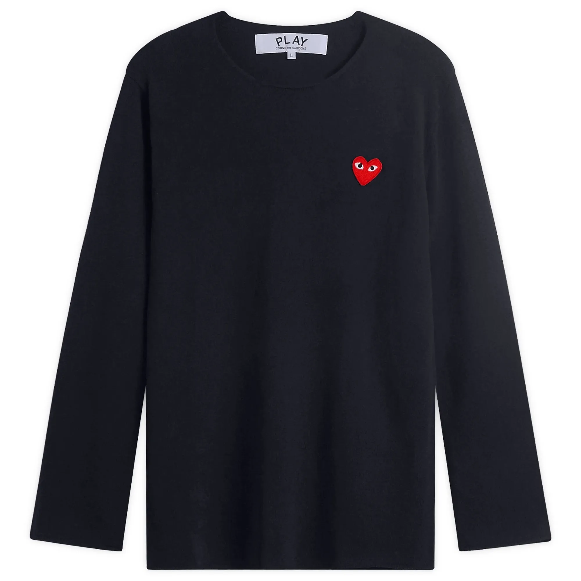 Comme des Garçons Play U SWEATER RED EMBLEM KNIT Navy
