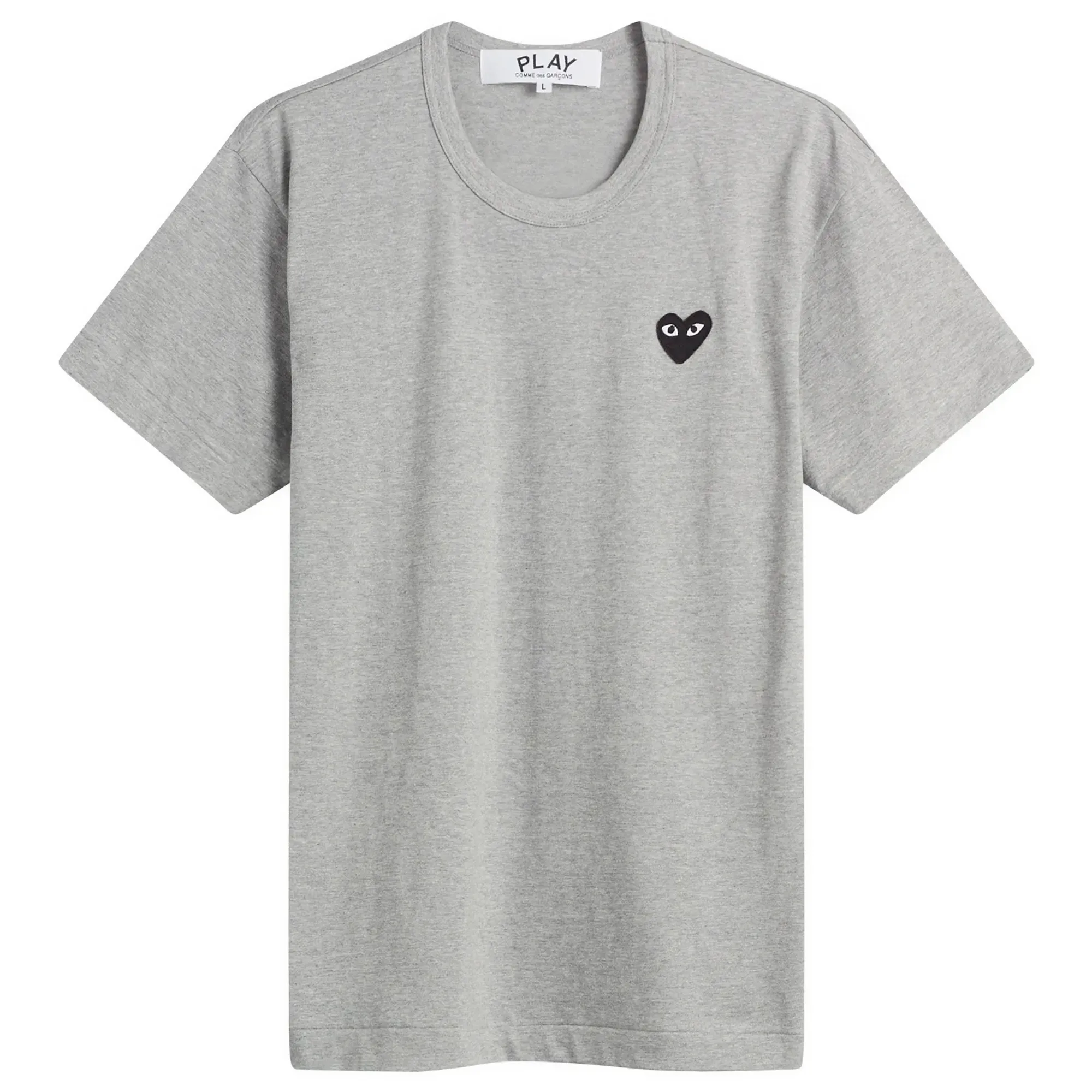 Comme des Garçons Play U T-SHIRT BLACK EMBLEM KNIT Grey