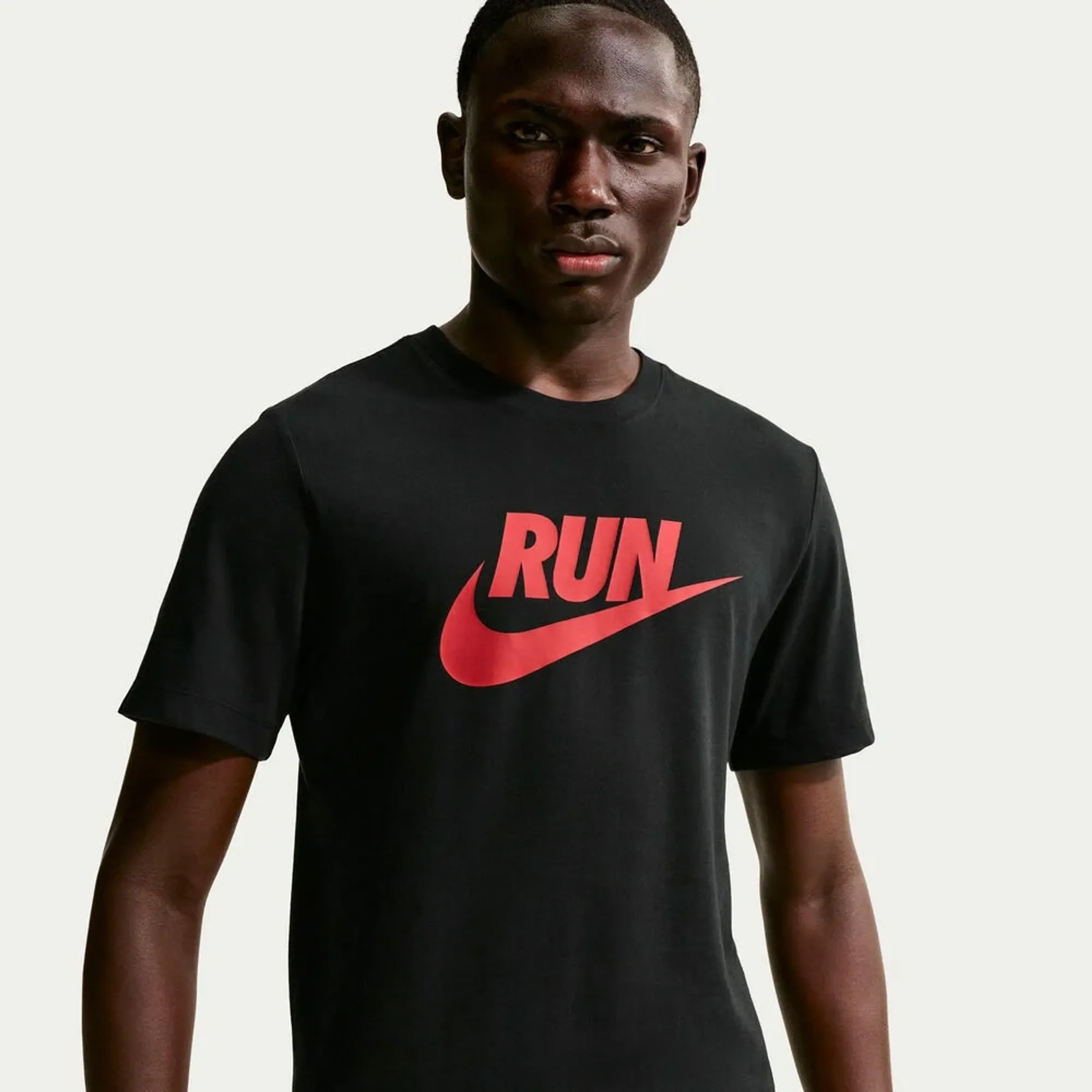 Nike Run Swoosh Running shirt Men - black, red