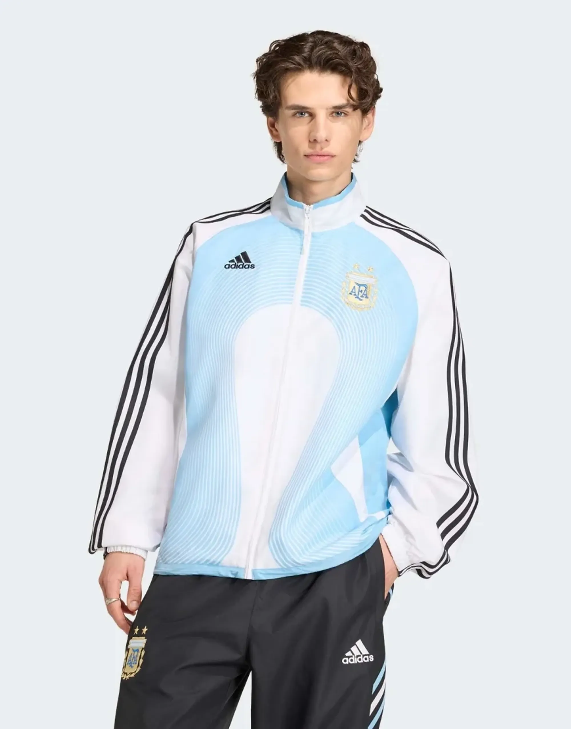 Adidas Argentina Men Track Tops - White