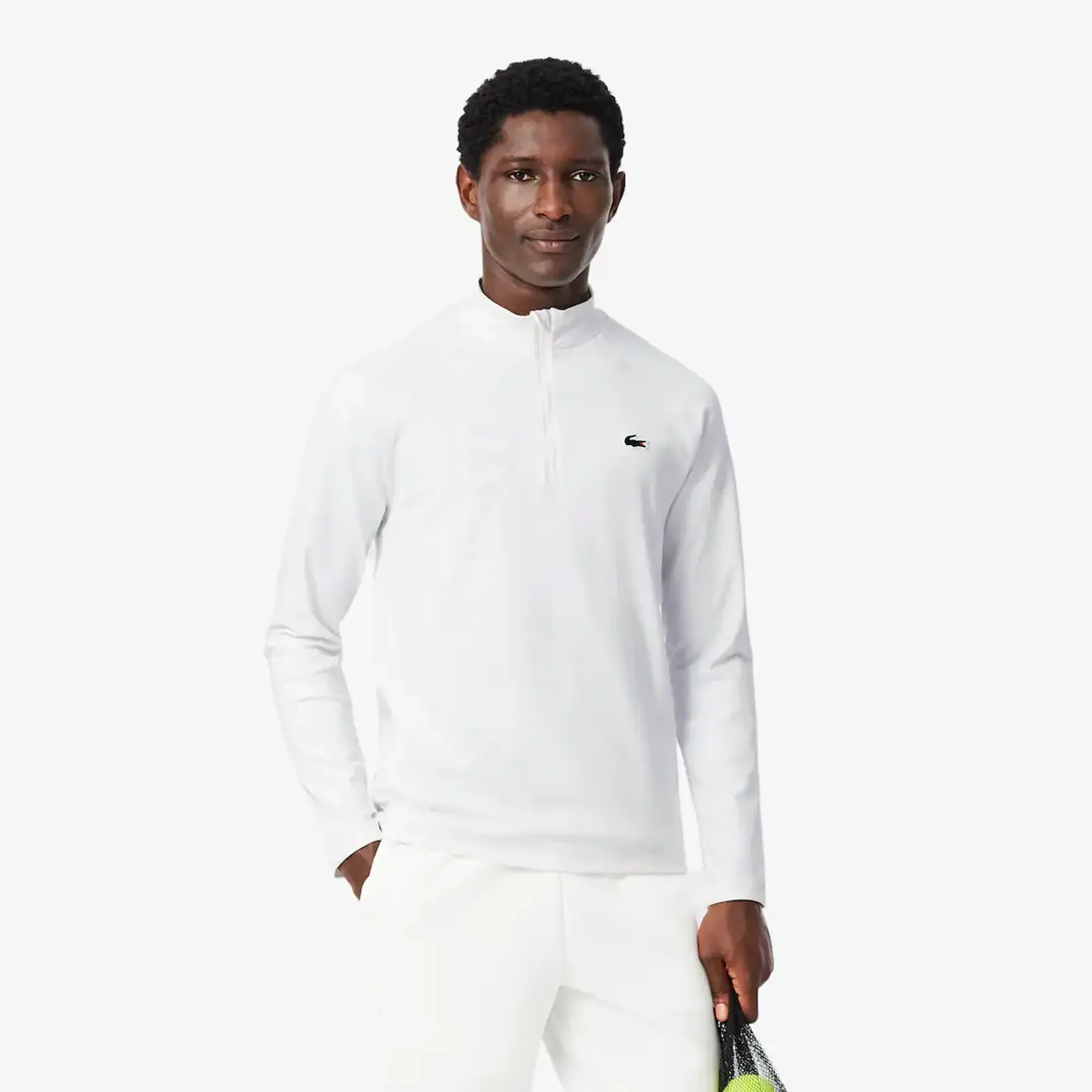 Lacoste Training Sport Ultra Dry Midlayer Jacket - White