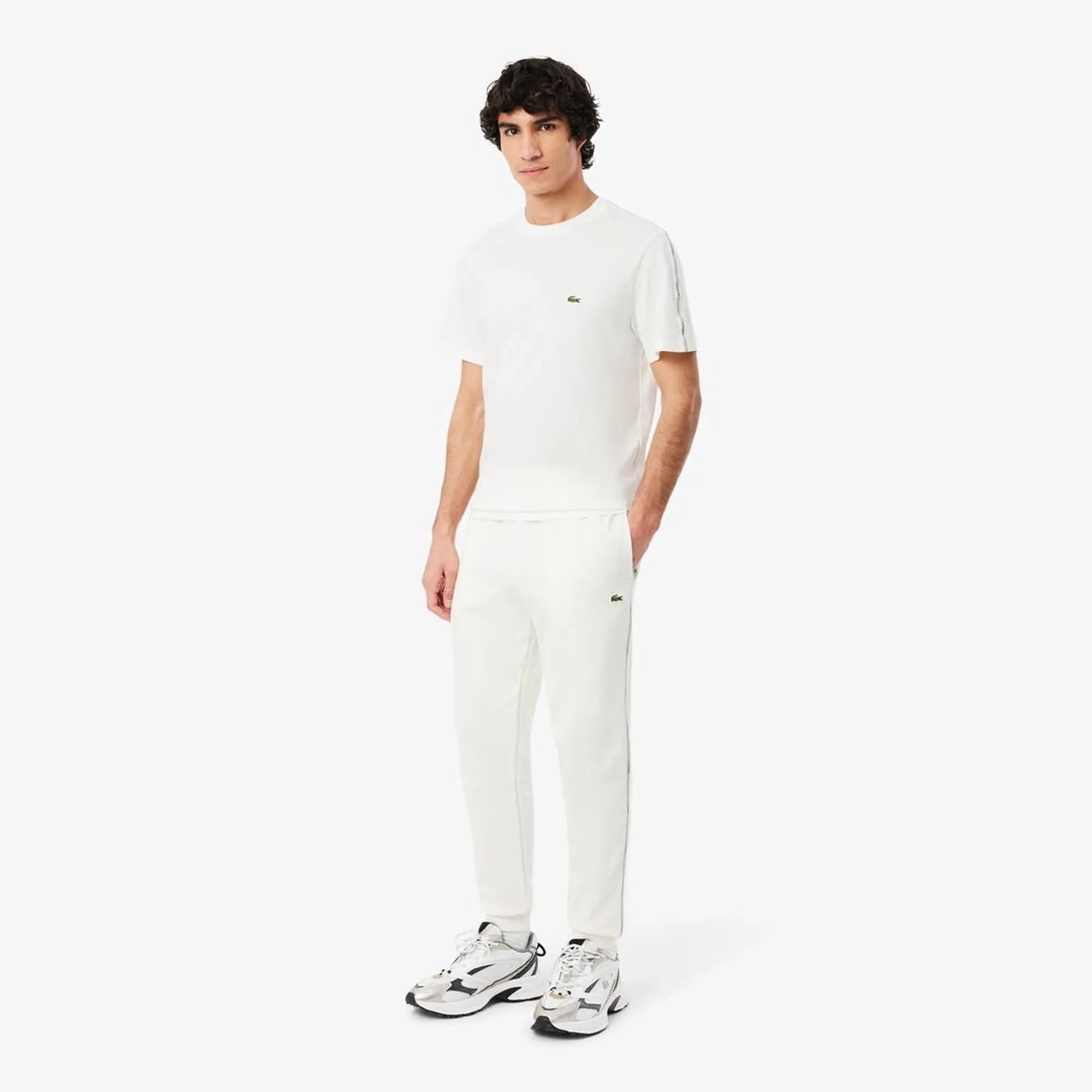 Lacoste Logo Stripe Tracksuit pants - White