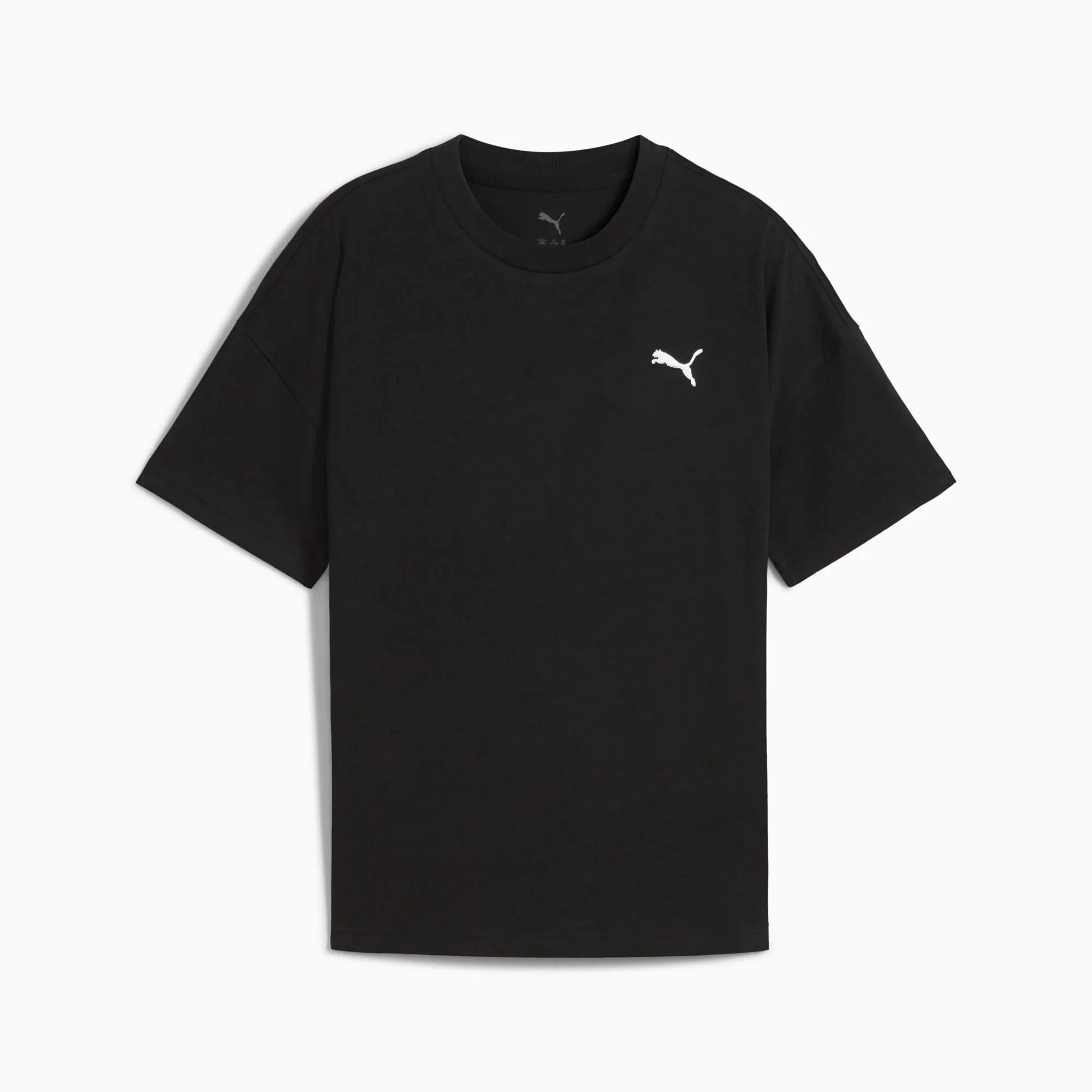 PUMA Wardrobe Essentials Relaxed T-Shirt Youth, Black, size 11-12 Youth