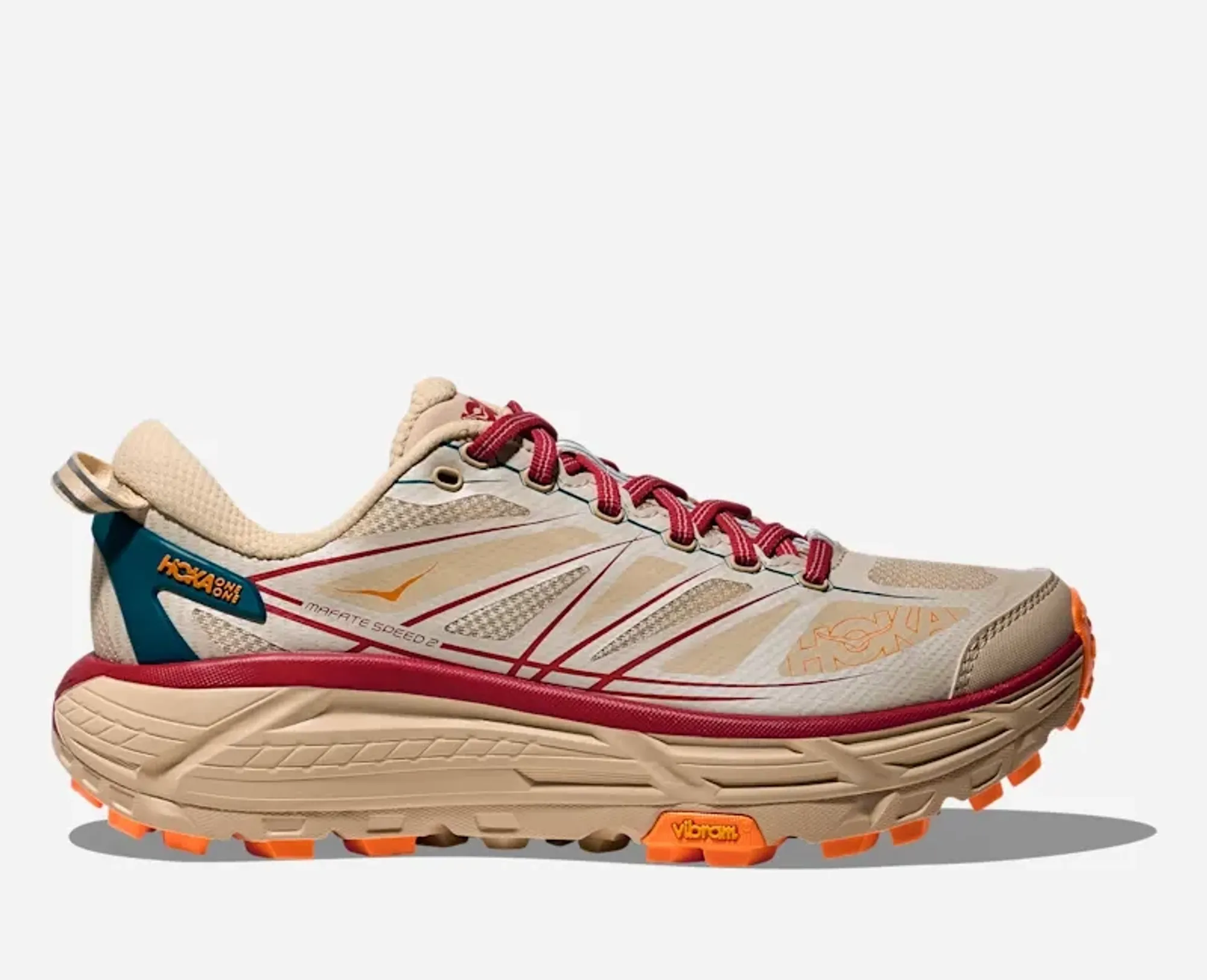 Hoka Mafate Speed 2 Lifestyle Shoes In Cream/Pepper