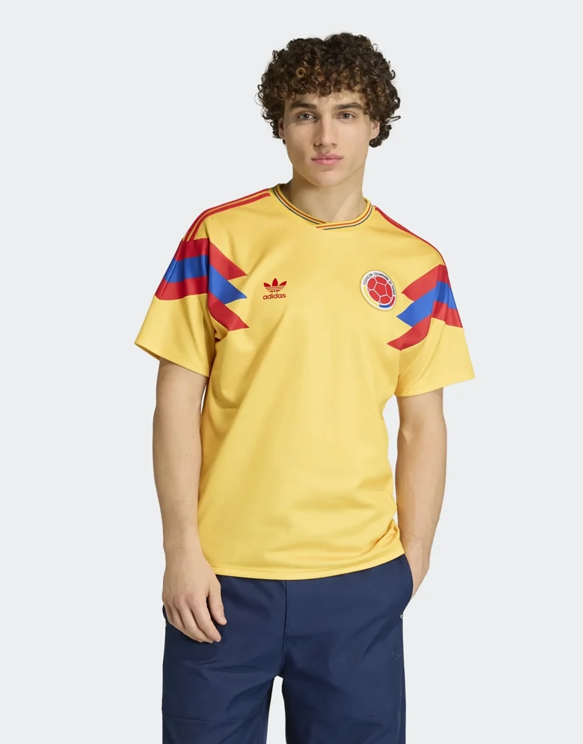 Adidas Performance Colombia Away Jersey 1990 In Bold Gold