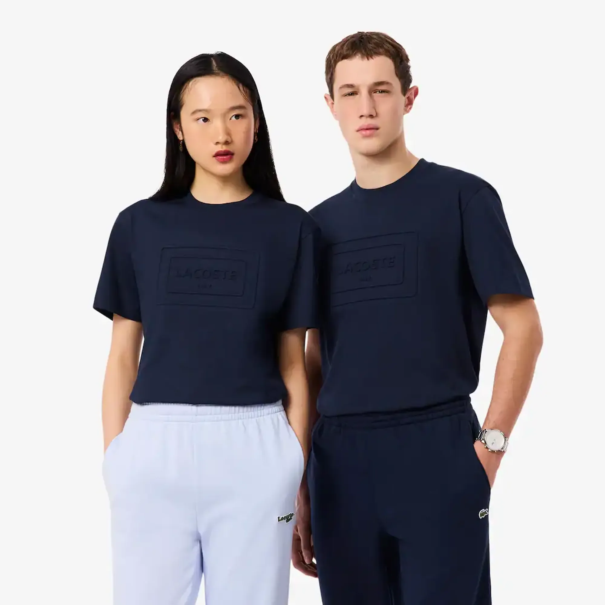 Lacoste Embroidered Cotton T-shirt - Midnight Blue