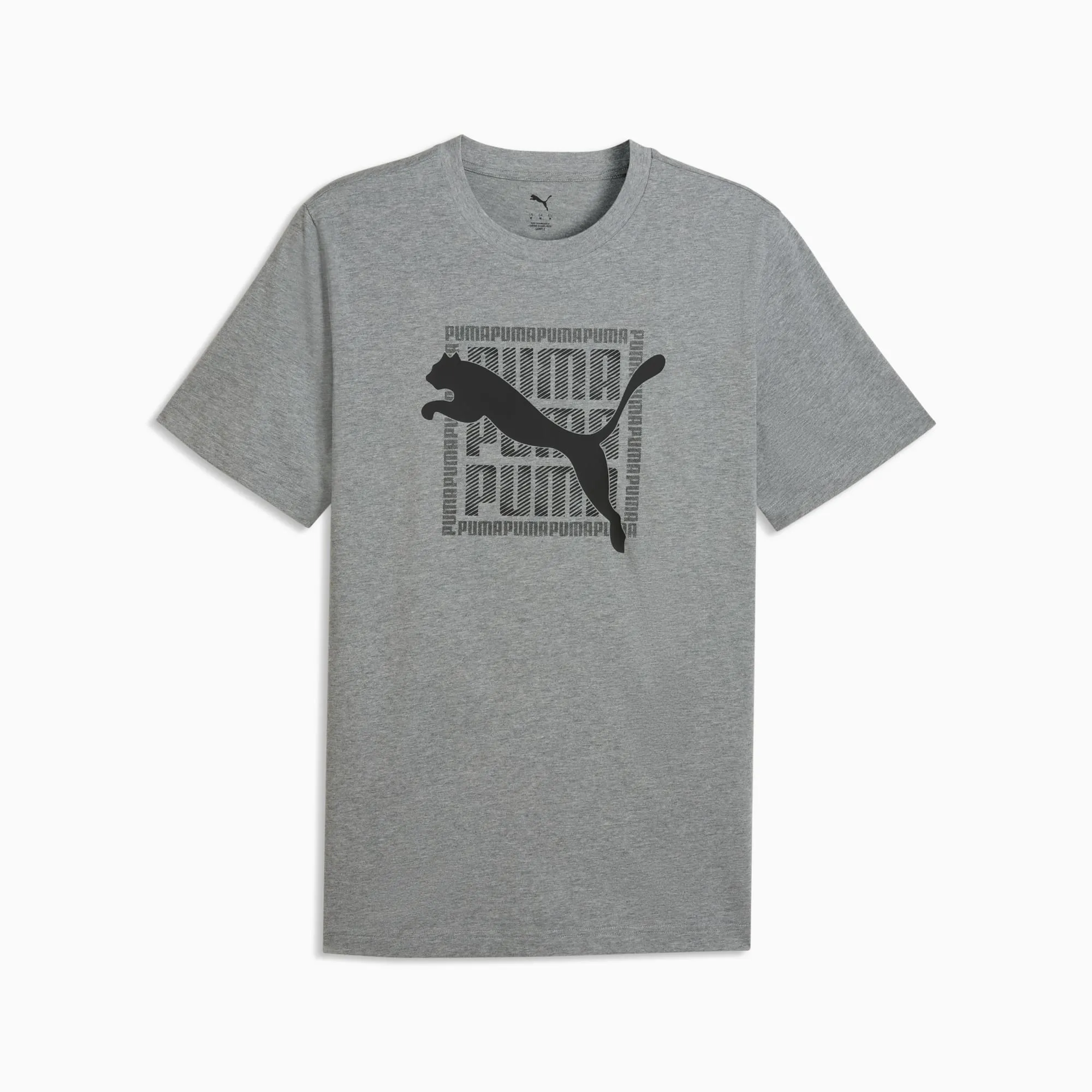 PUMA Graphic T-Shirt Men, Medium Grey Heather, size Large