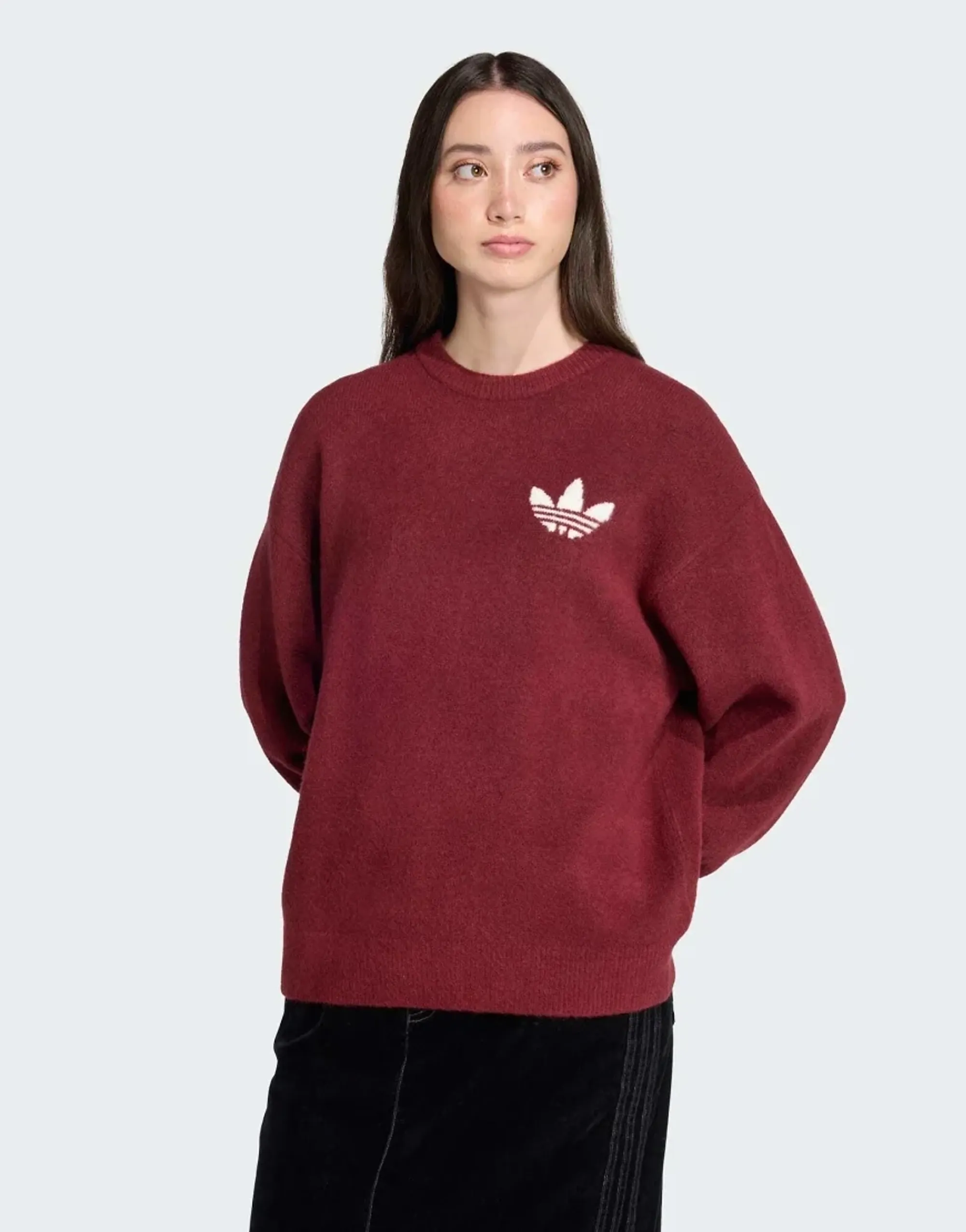 Adidas Originals Adidas Originals Athletic Dept Knitted Sweater In Shadow Red