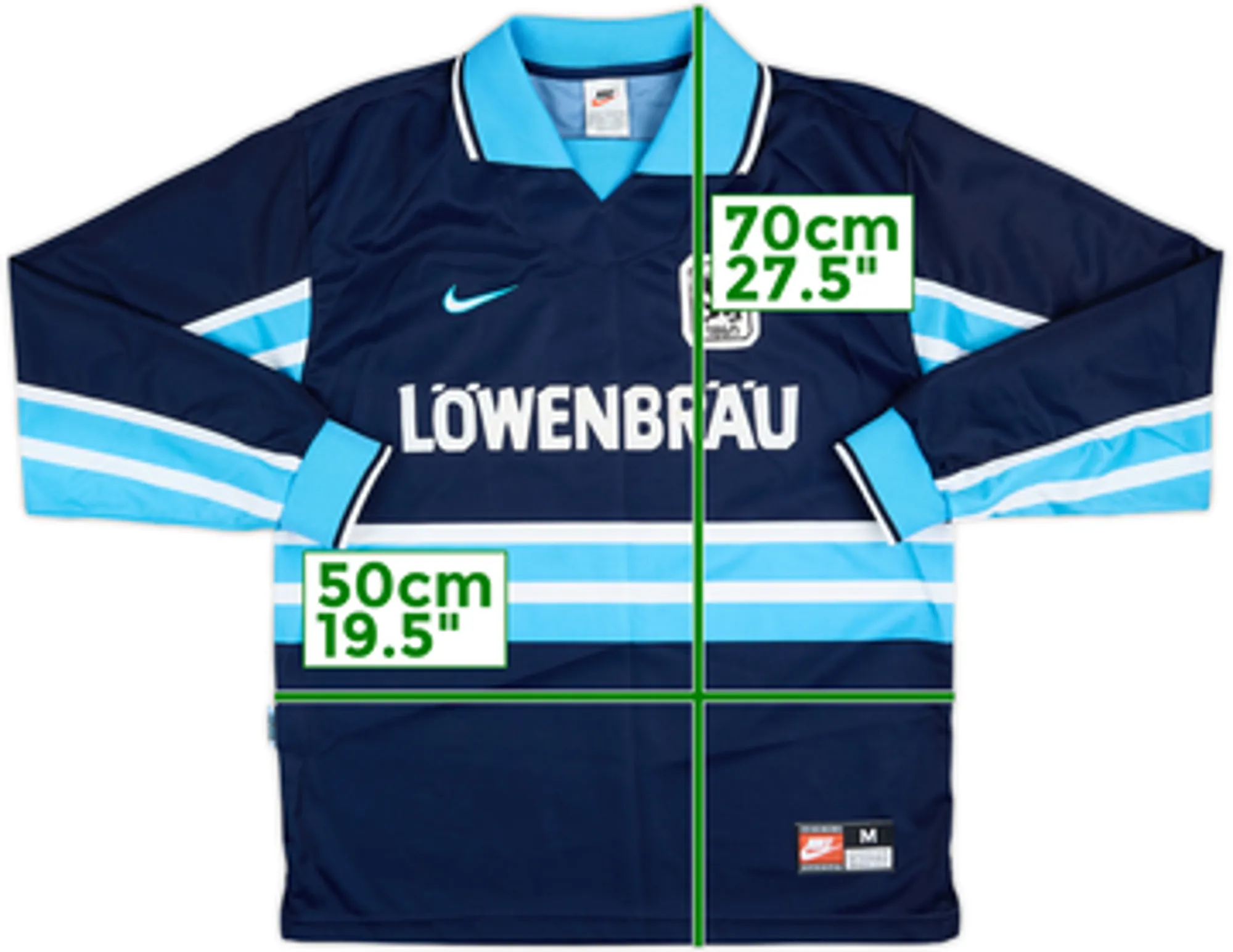 1997-98 1860 Munich Away L/S Shirt - 8/10 - (M)