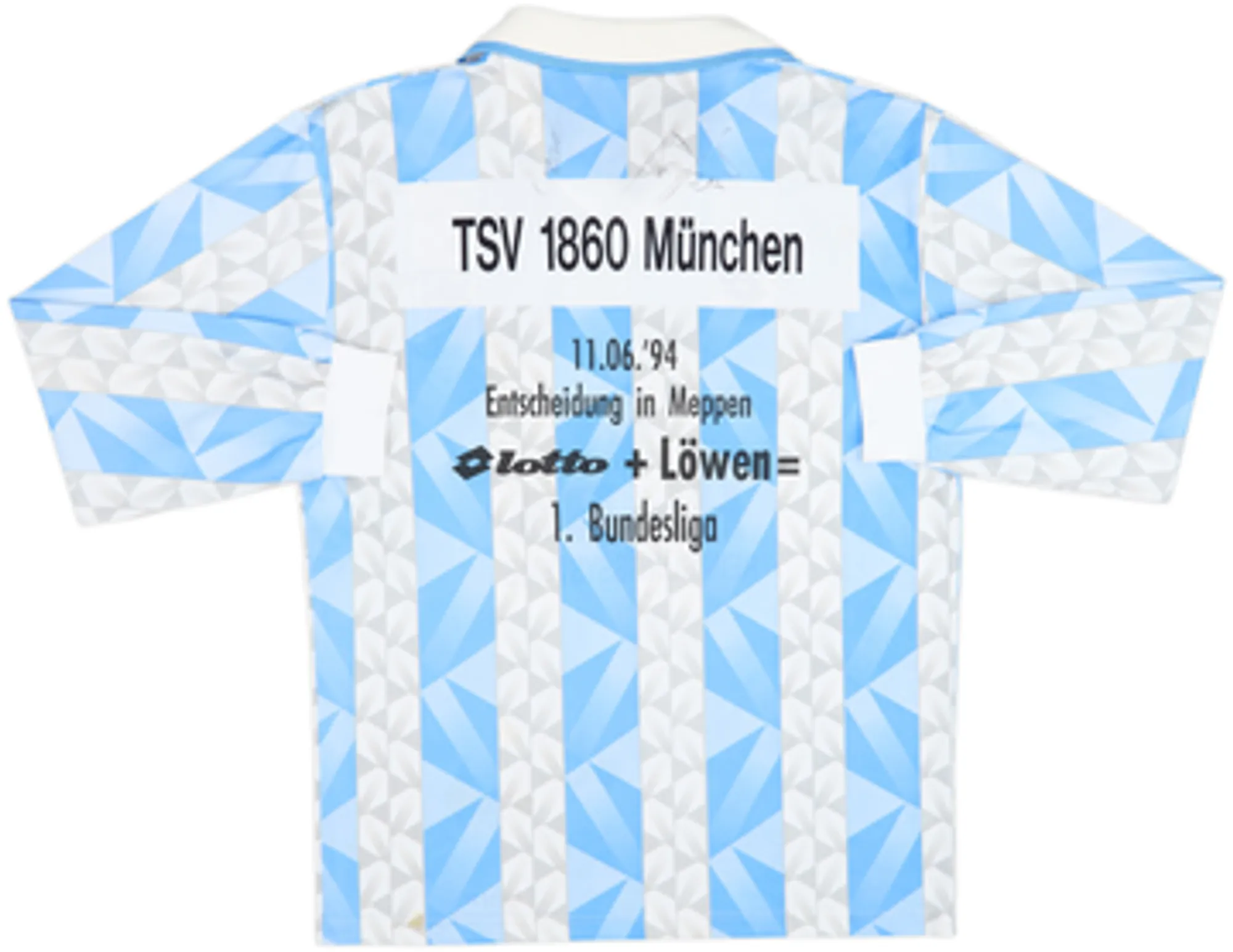 1993-94 1860 Munich Signed Home L/S Shirt - 8/10 - (L)