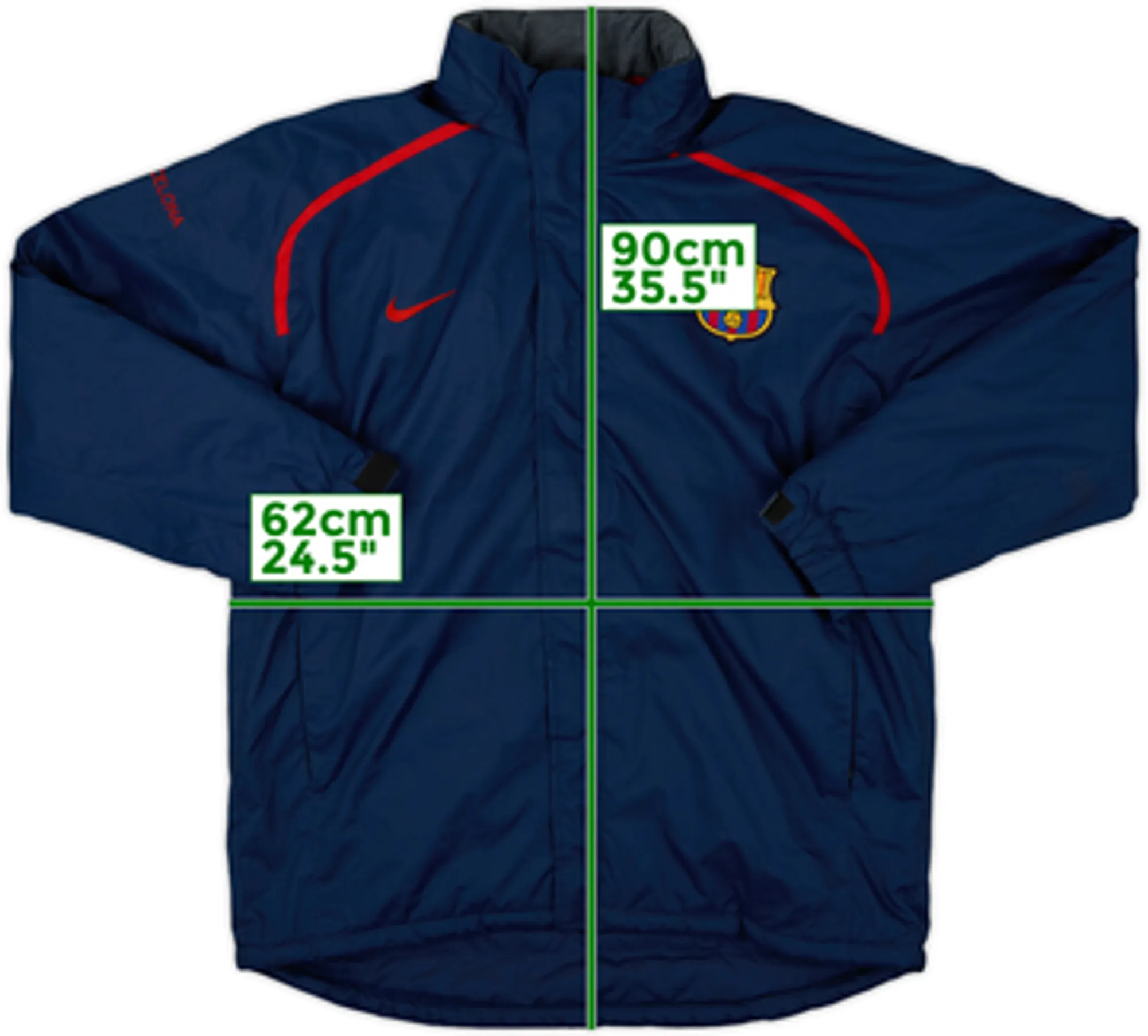 2006-07 Barcelona Nike Padded Bench Coat - 8/10 - (L)