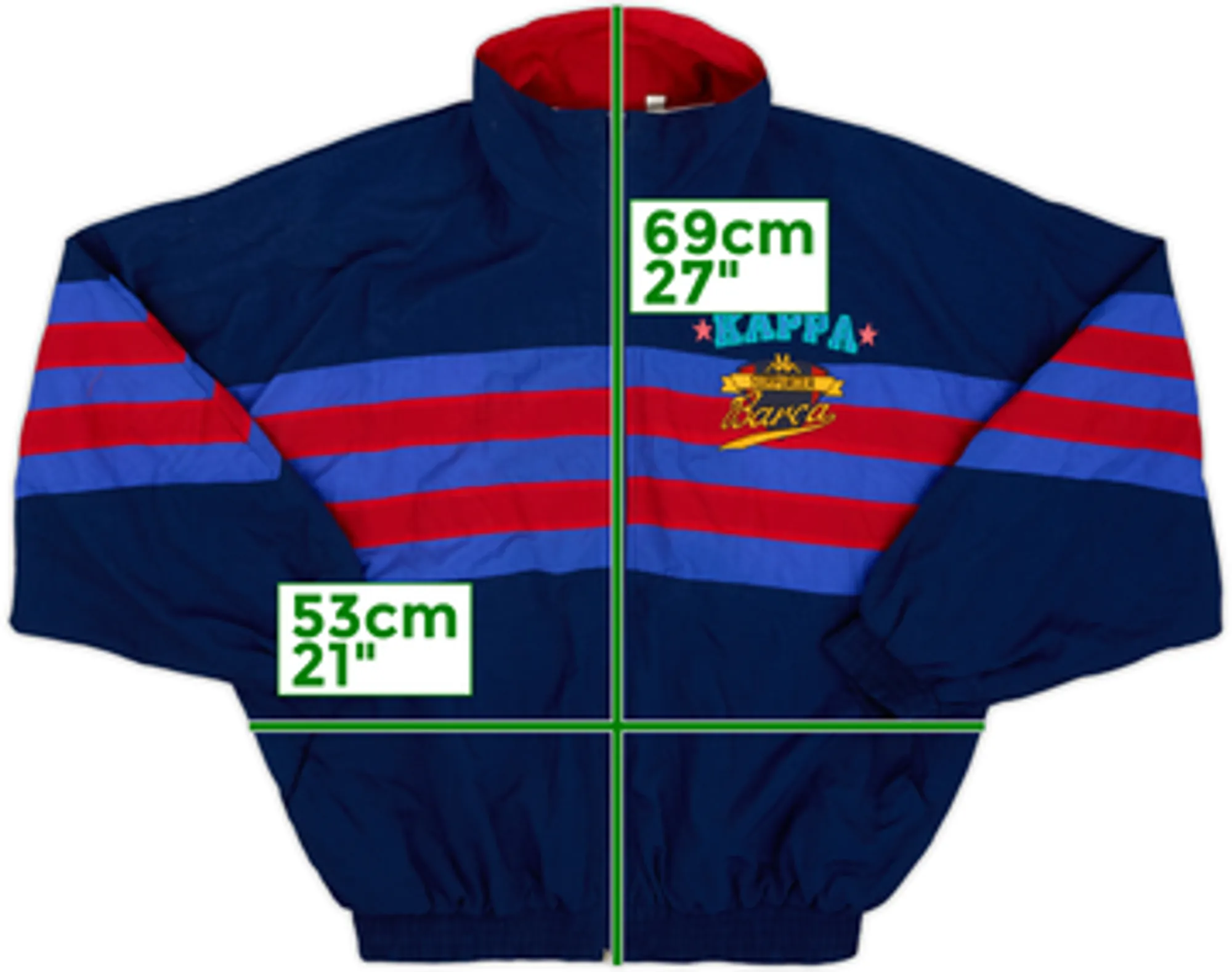 1993-94 Barcelona Fanclub Kappa Track Jacket - 8/10 - (S)