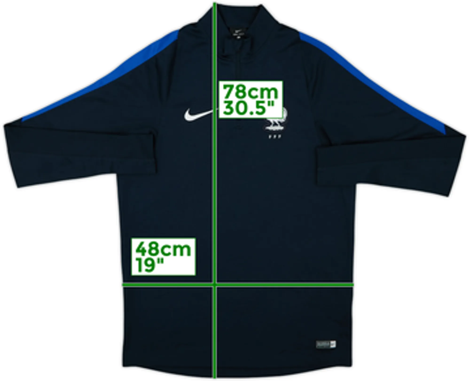 2016-17 France Nike 1/4 Zip Drill Top - 9/10 - (M)