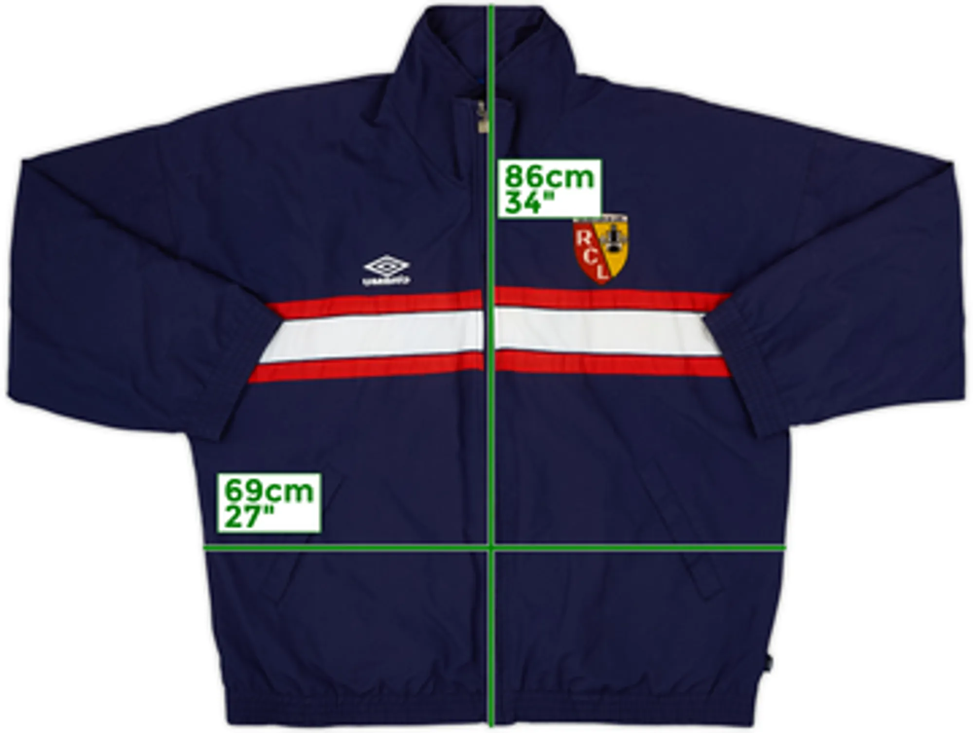 1998-99 RC Lens Umbro Track Jacket - 8/10 - (XL)