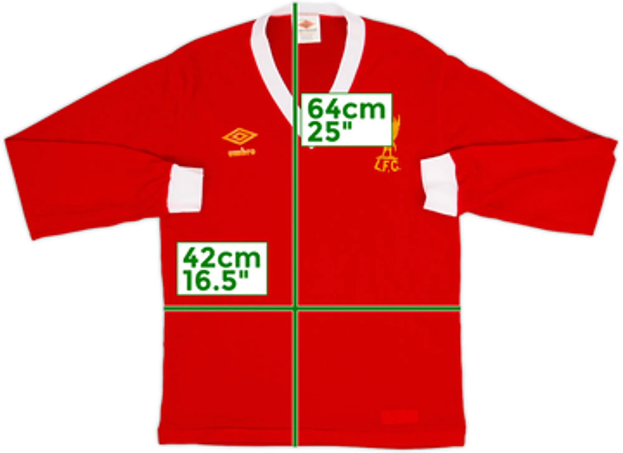 1976-79 Liverpool Home L/S Shirt - 8/10 - (S)