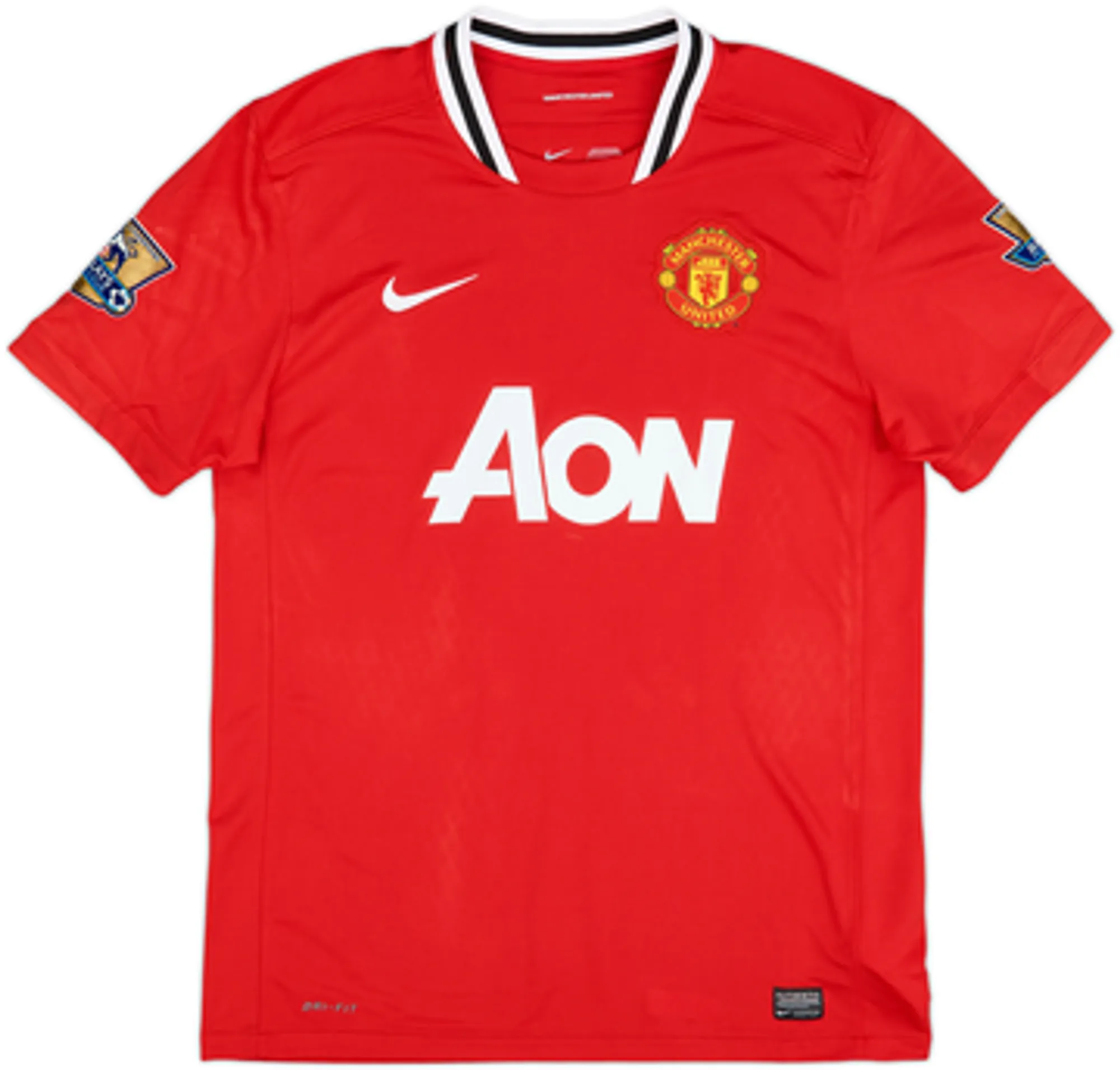 2011-12 Manchester United Home Shirt Jones #4 - 8/10 - (L)