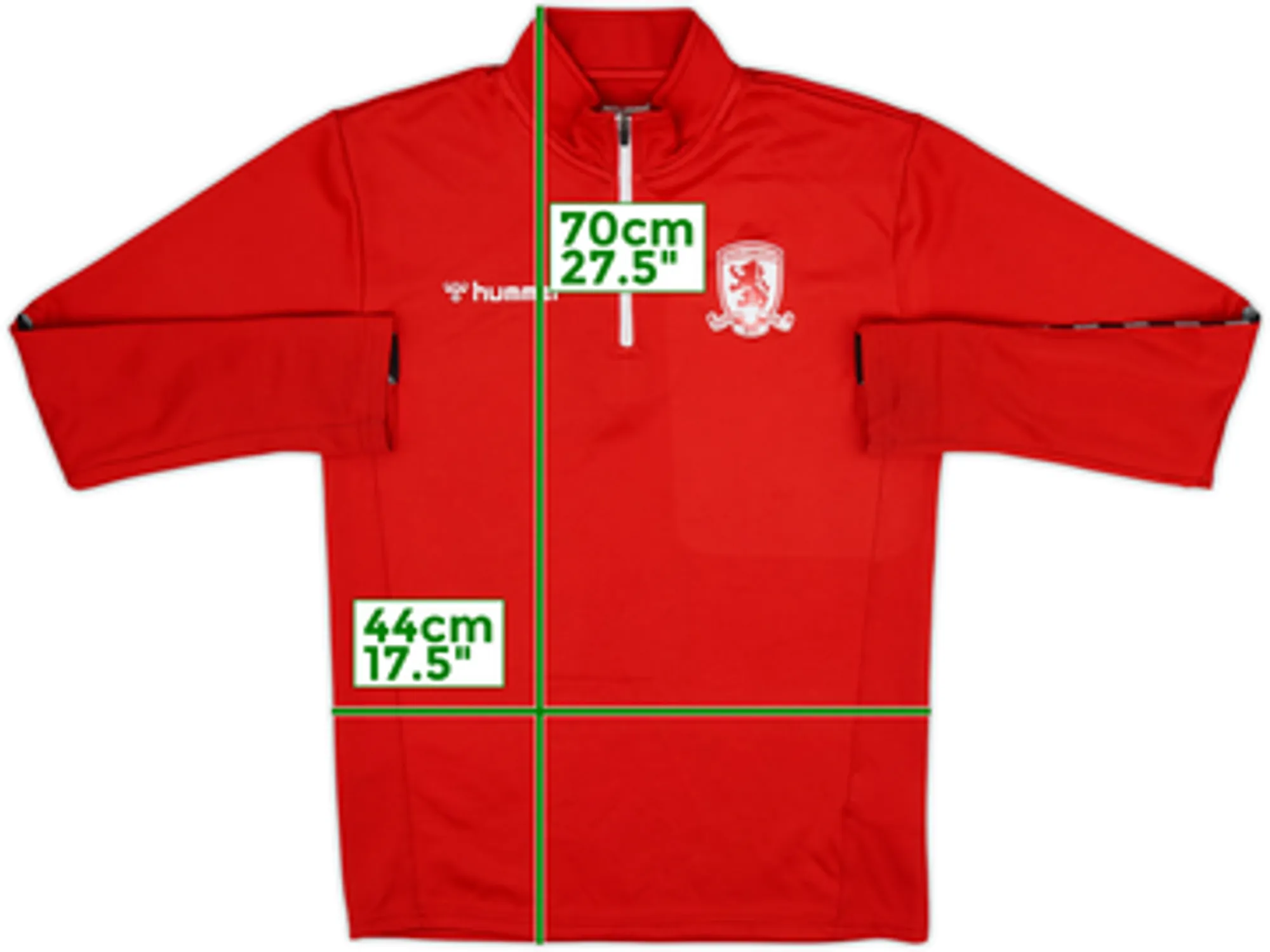 2020-21 Middlesbrough Hummel 1/4 Zip Drill Top - 7/10 - (S)