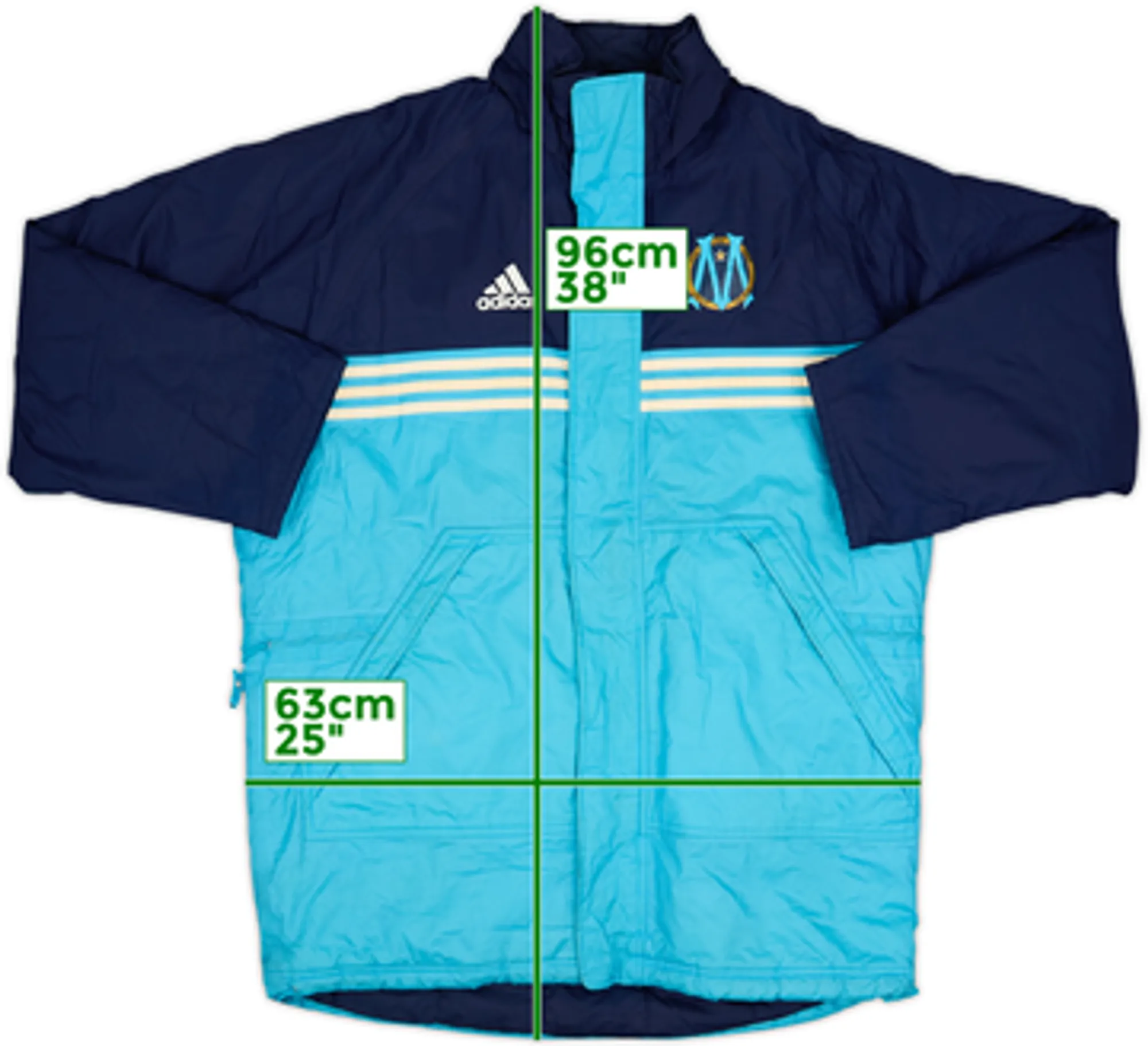 1999-00 Olympique Marseille adidas Hooded Rain Jacket - 5/10 - (L)