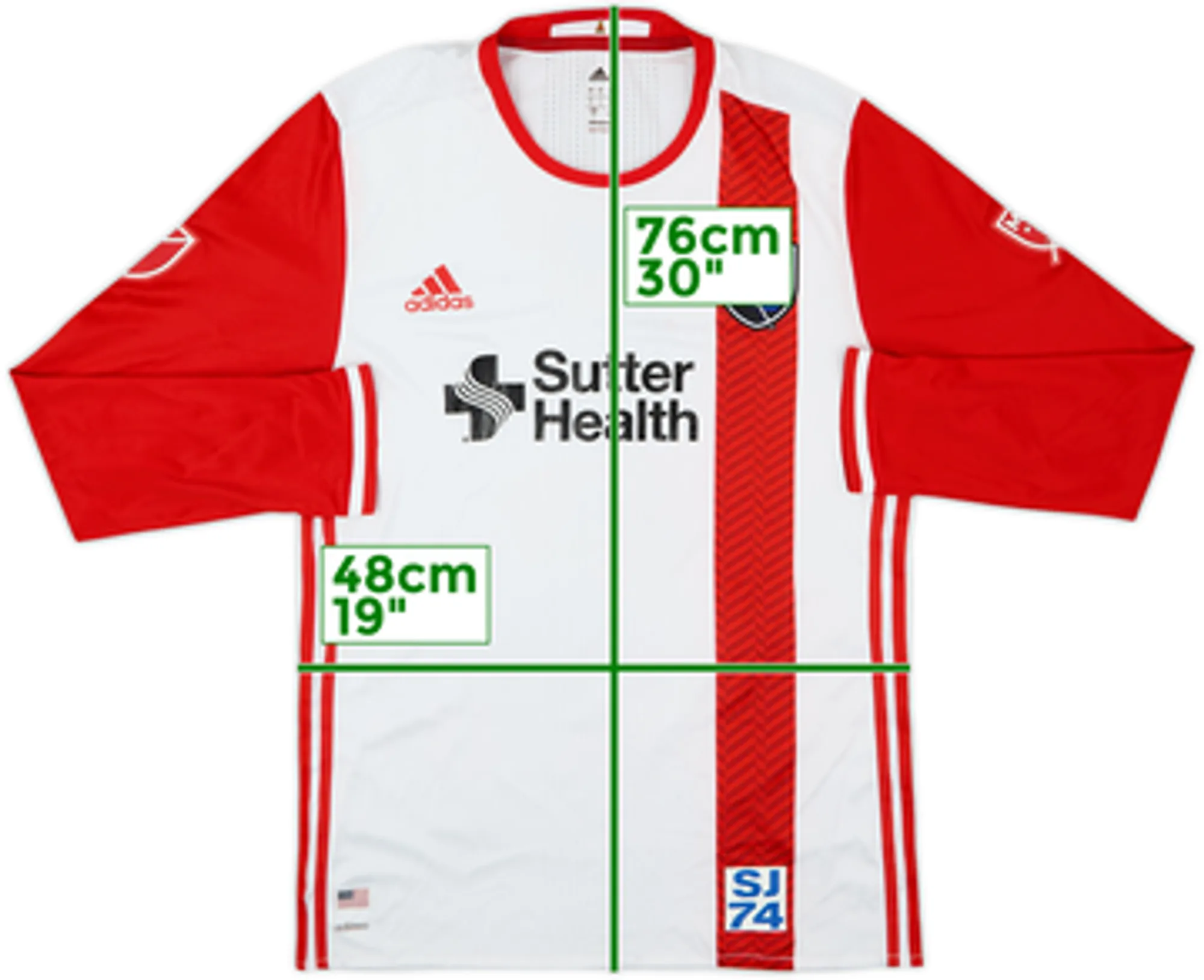 2016-17 San Jose Earthquakes Authentic Away L/S Shirt - 6/10 - (L)