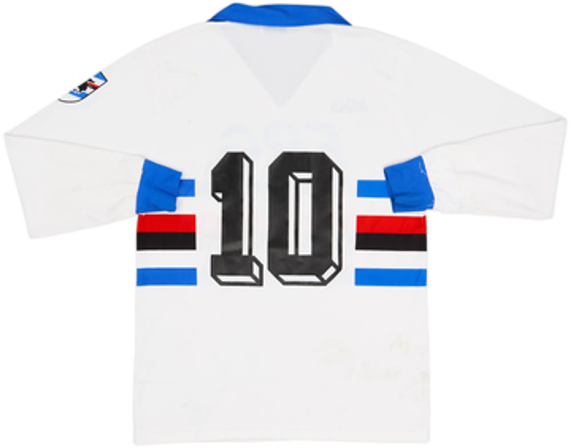 1991-92 Sampdoria Away L/S Shirt #10 - 4/10 - (M)