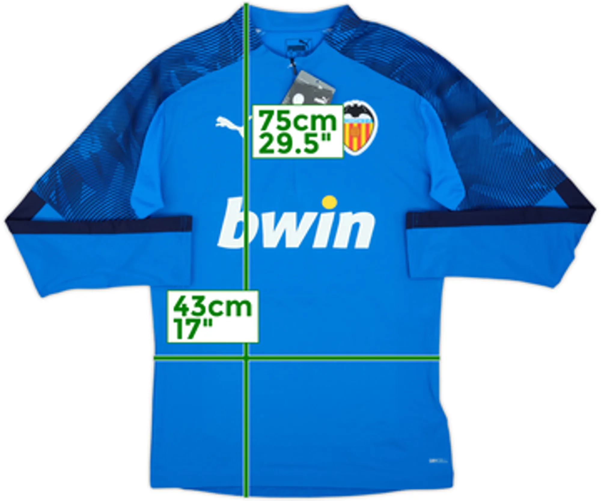 2018-19 Valencia Puma 1/4 Zip Training Top (S)