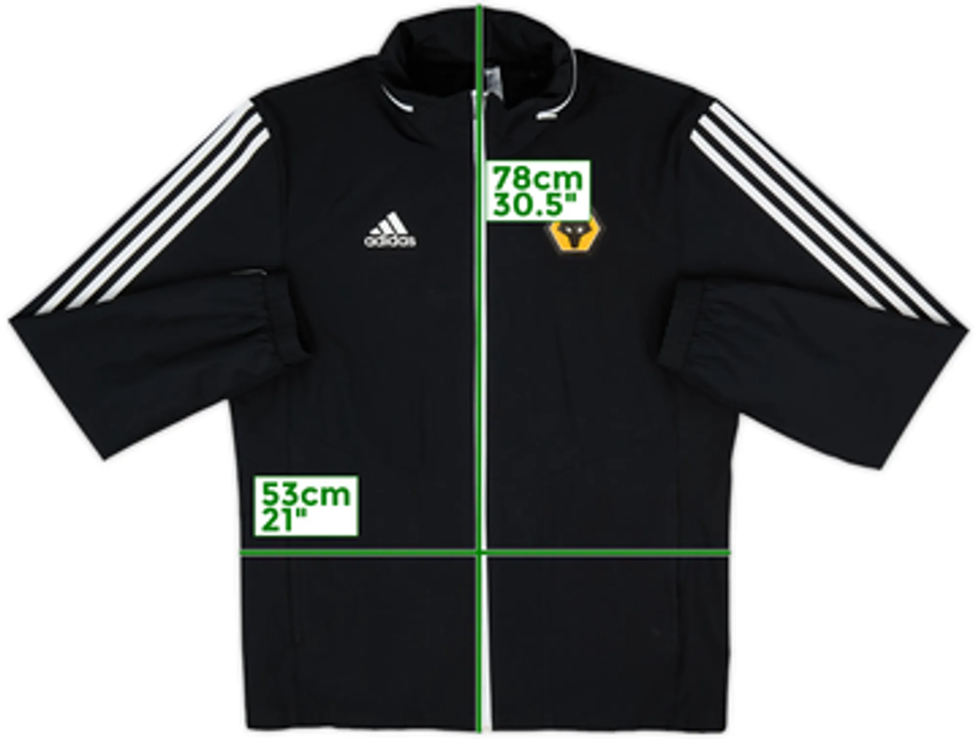 2019-20 Wolves adidas Hooded Rain Jacket - 8/10 - (M)