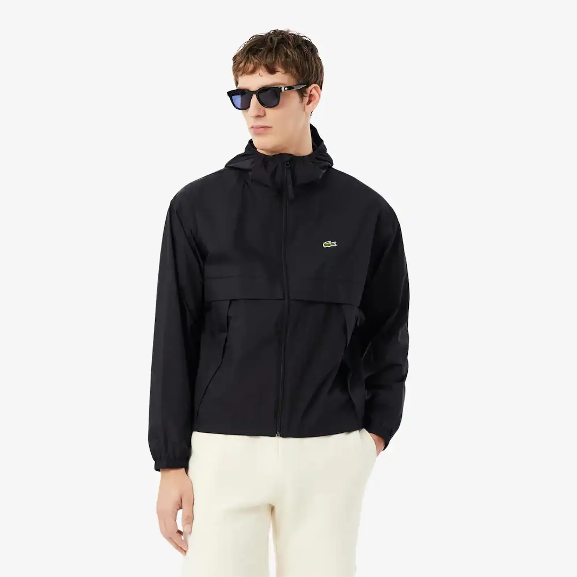 Lacoste Water-Repellent Lightweight Packable Jacket - Noir