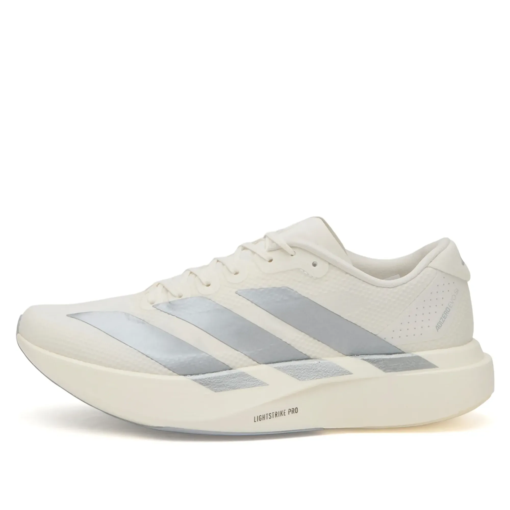 Adidas Women's Adizero Evo SL Woven Sneaker Core White/Halo Silver
