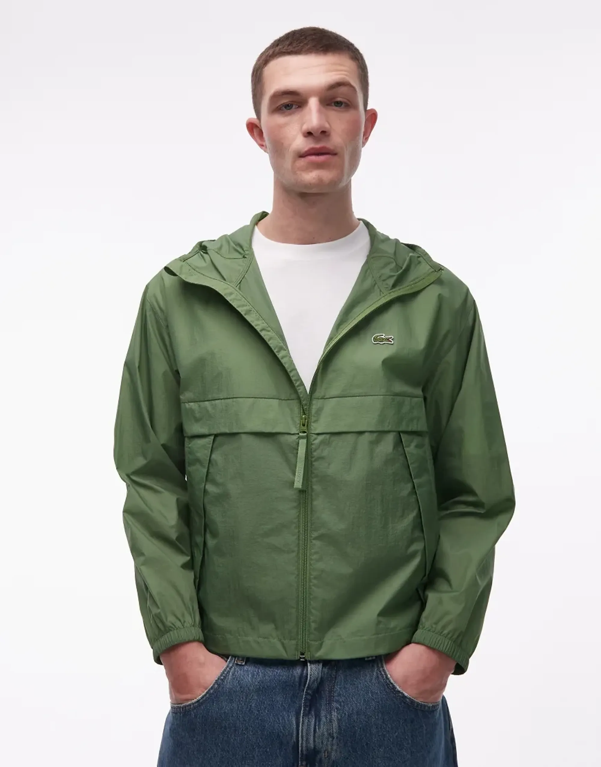 Lacoste Water-Repellent Lightweight Packable Jacket - Lime Green