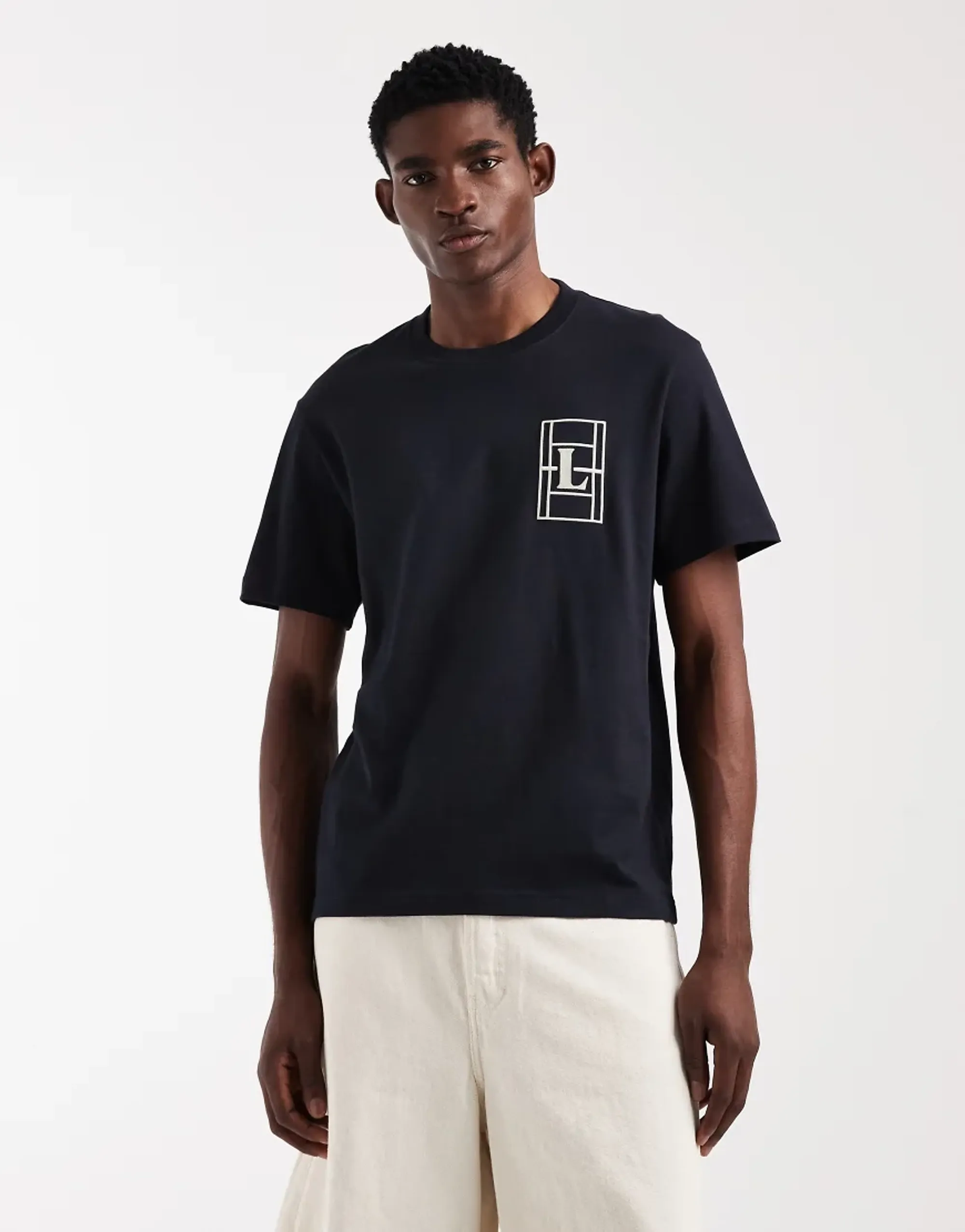 Lacoste Embroidered Heavy Jersey T-shirt - Black