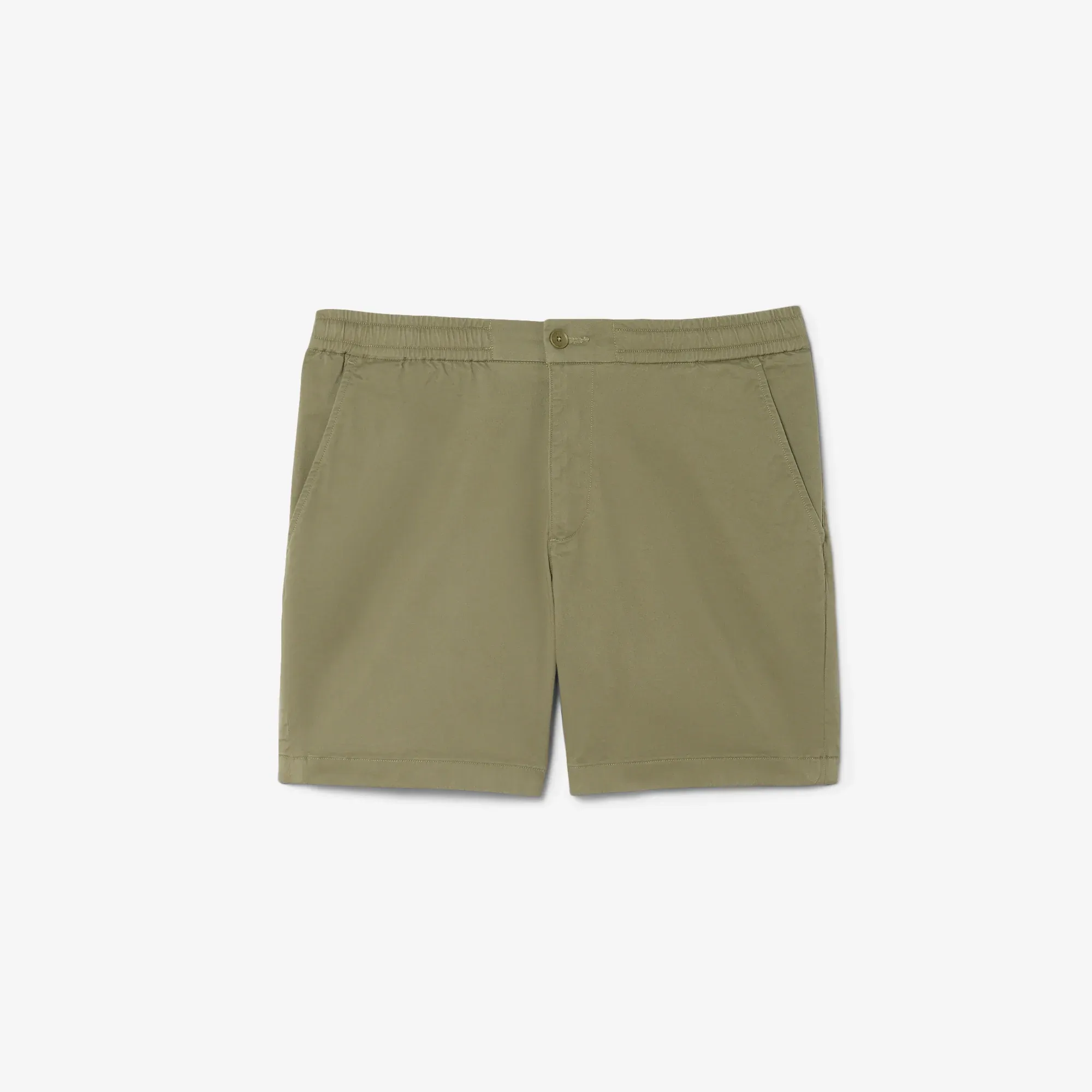 Lacoste Regular Fit Stretch Cotton Shorts - Khaki Green