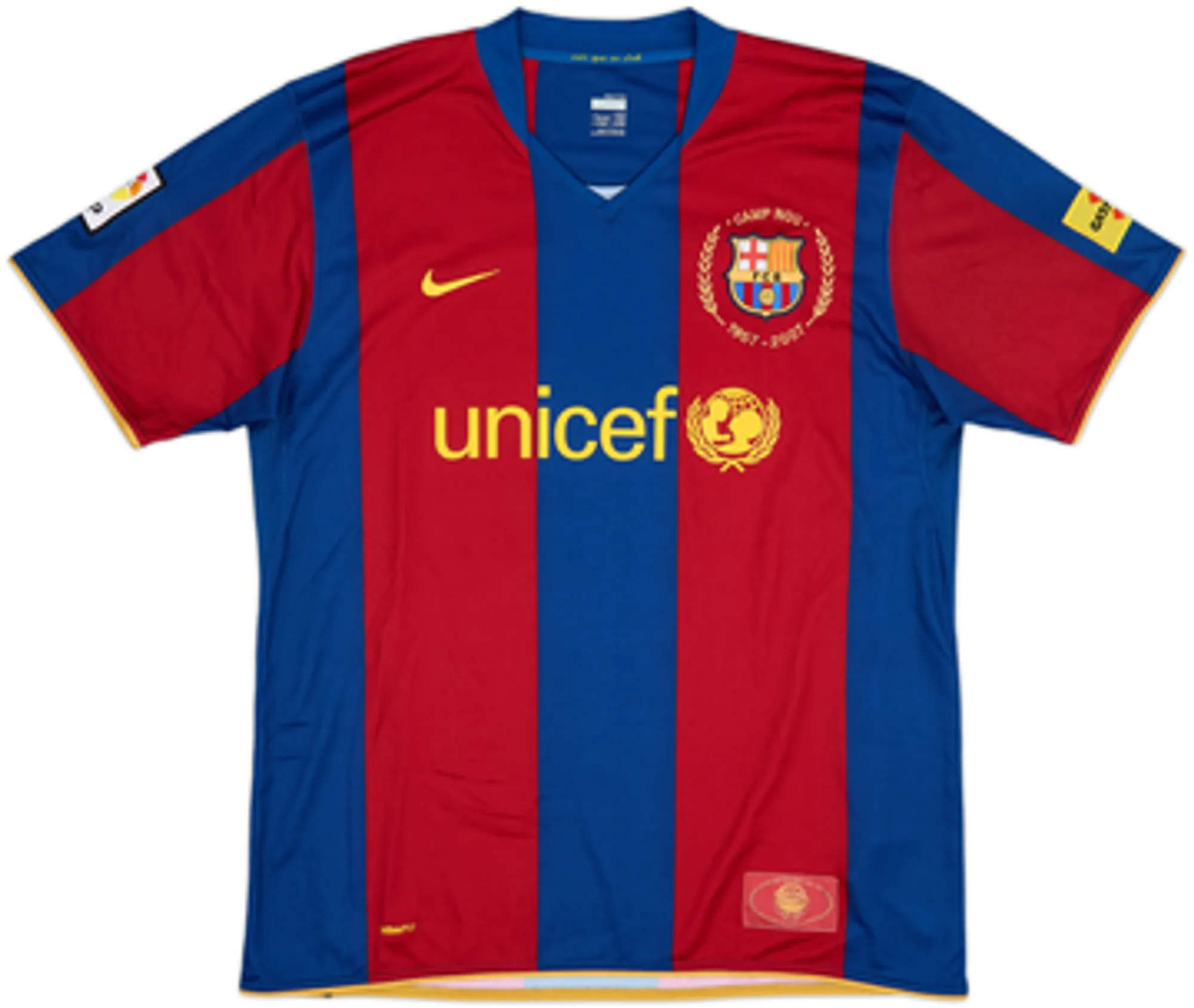 2007-08 Barcelona Home Shirt Ronaldinho #10 - 10/10 - (L)