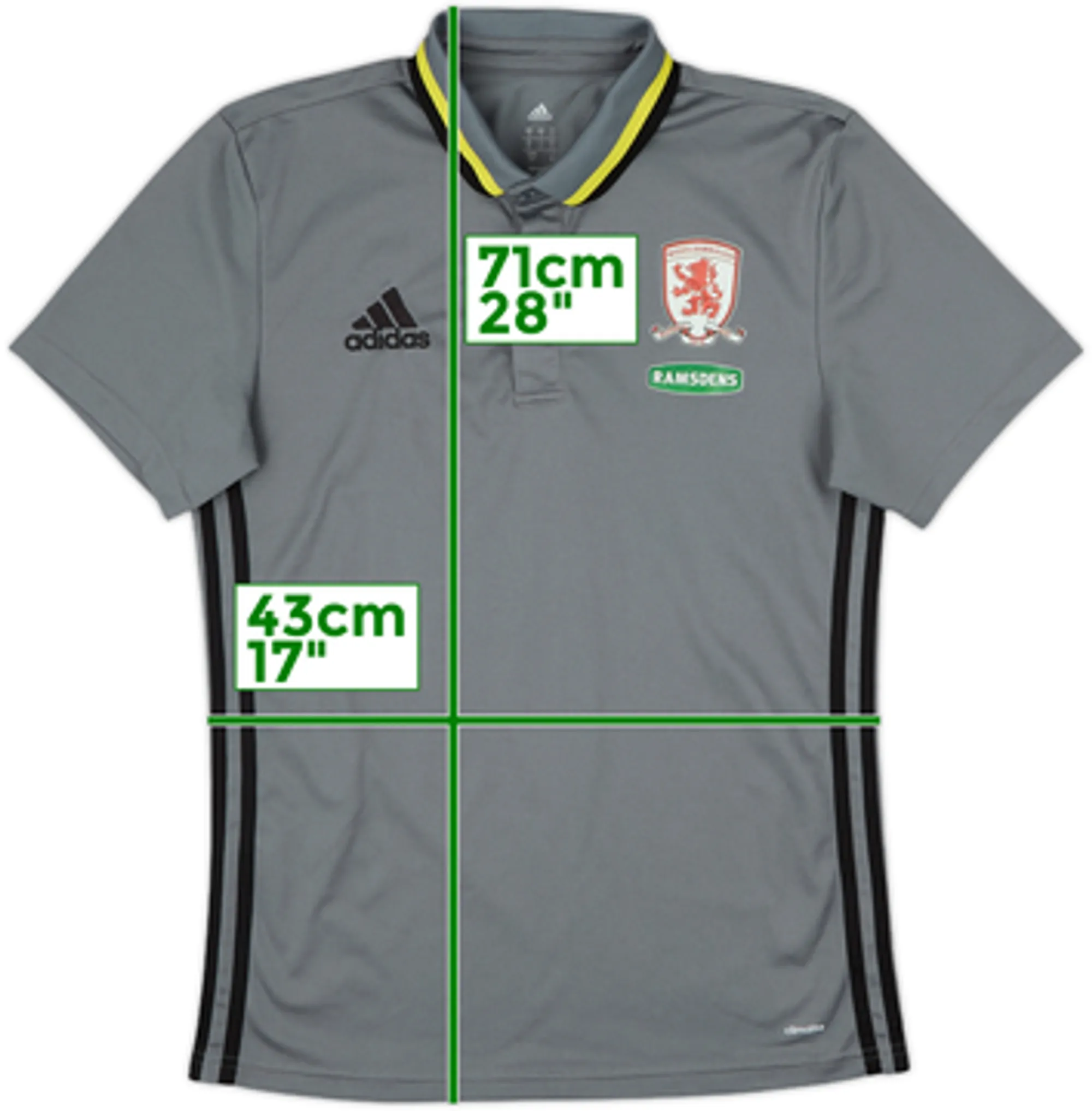 2015-16 Middlesbrough adidas Polo Shirt - 8/10 - (S)