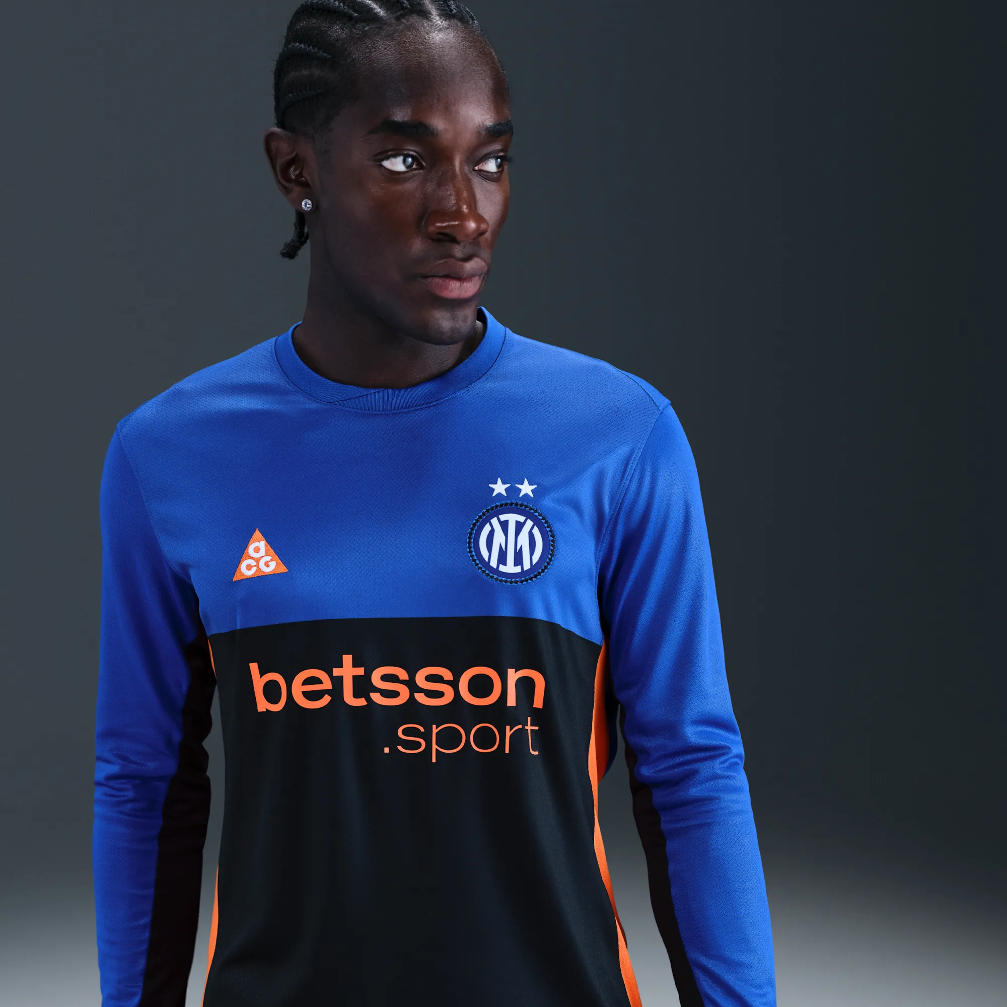 Inter Milan 2026 Stadium SE Men's Nike ACG Dri-FIT Football Long-Sleeve Replica Jersey - Blue - Polyester