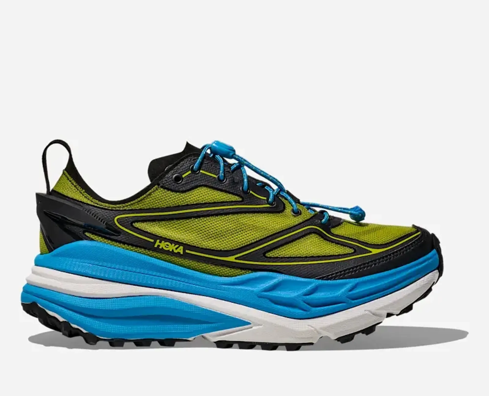 Hoka Stinson One7 Trail Shoes In Black/Skyward Blue
