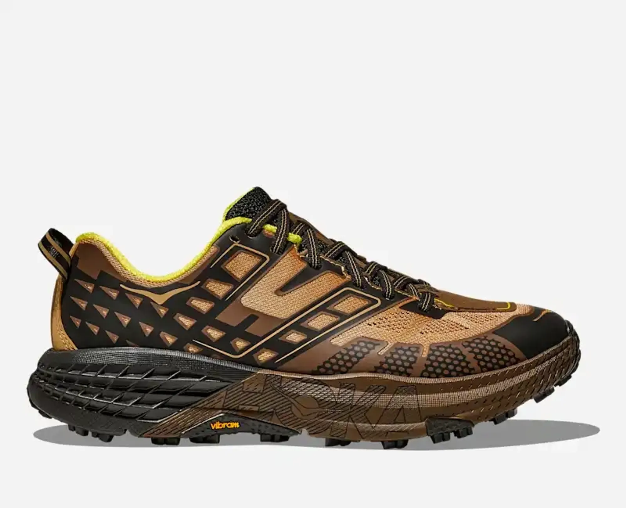 Hoka Speedgoat 2 Trail Shoes In Dark Chocolate/Black