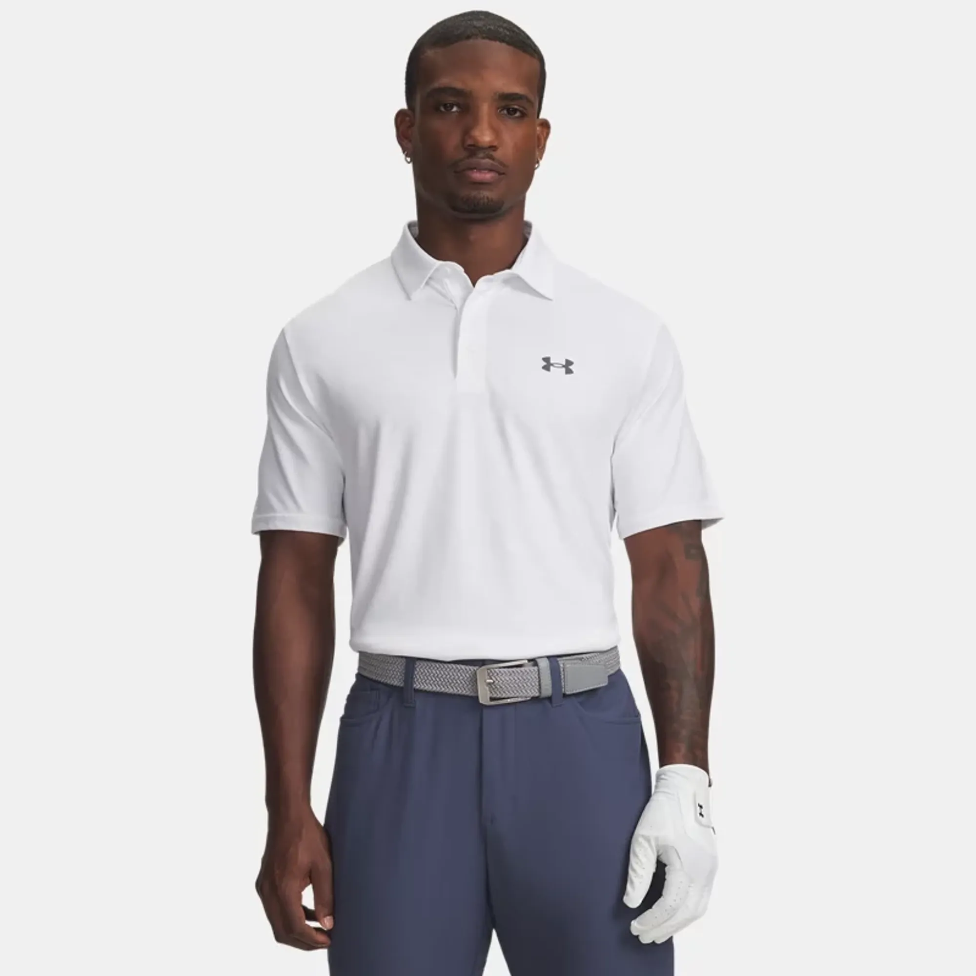 Under Armour  Playoff 3.0 Printed Men's Polo White / Distant Gray / Castlerock L